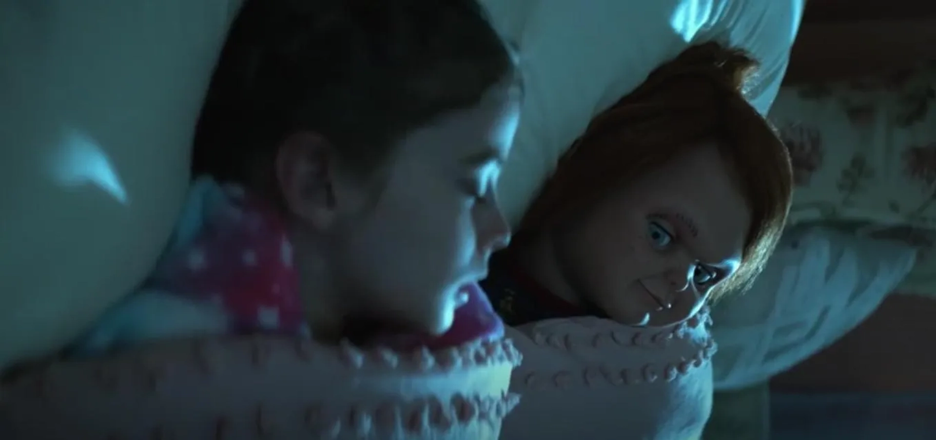 Brad Dourif and Carina Battrick in Chucky (2021)