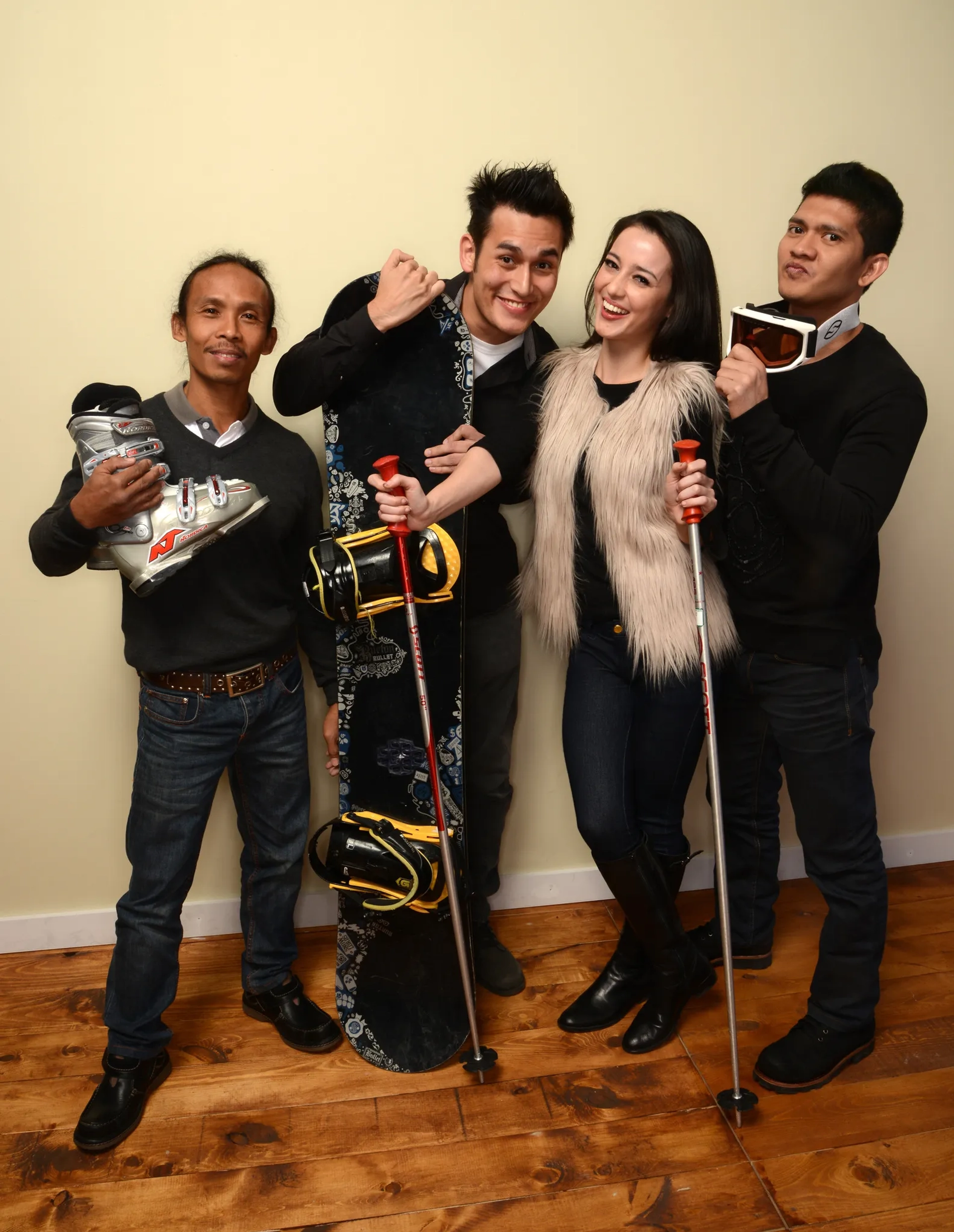 Julie Estelle, Arifin Putra, Iko Uwais, and Yayan Ruhian at an event for The Raid 2 (2014)