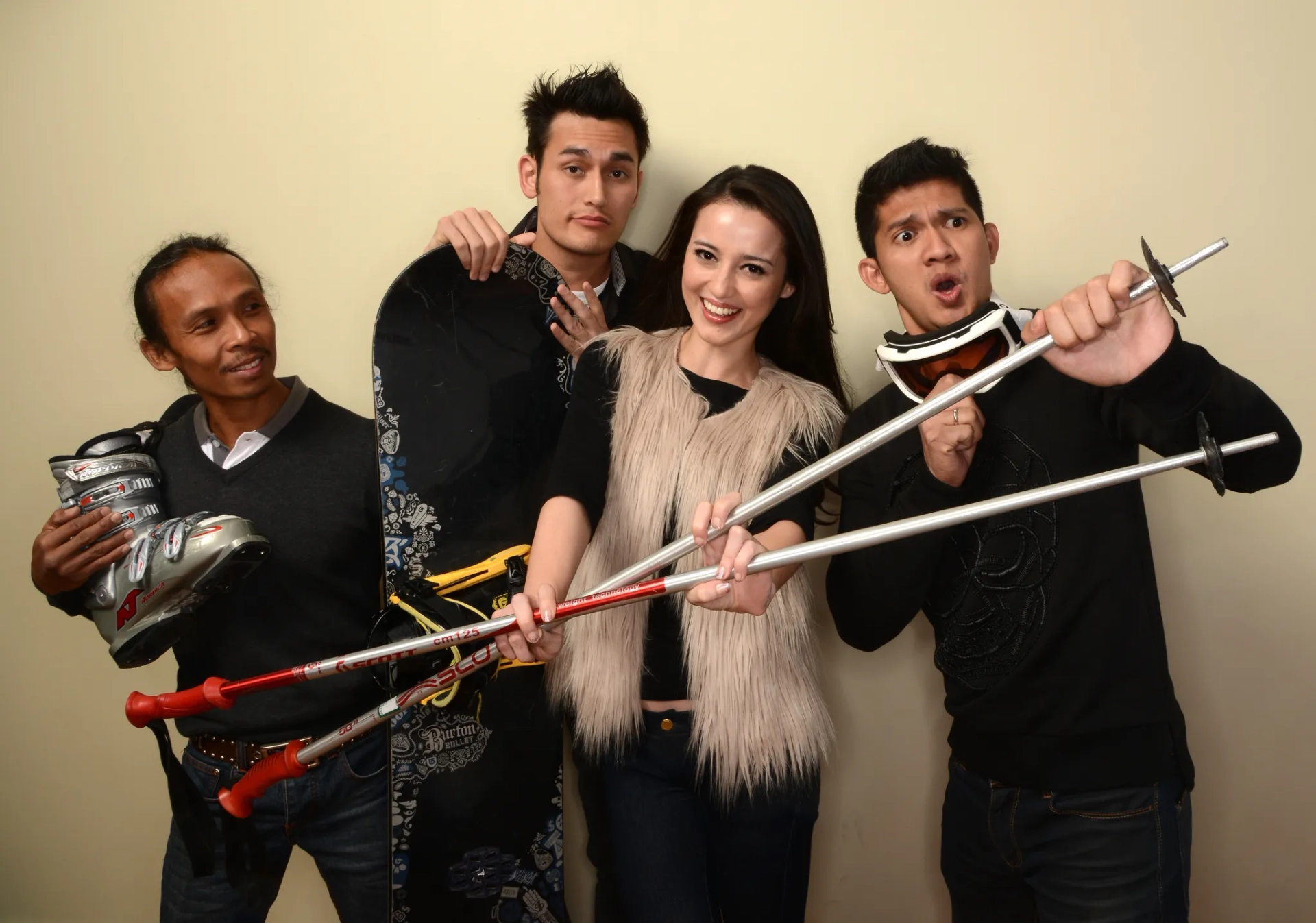 Julie Estelle, Arifin Putra, Iko Uwais, and Yayan Ruhian at an event for The Raid 2 (2014)