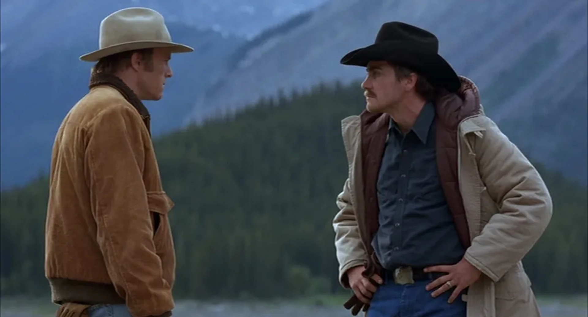 Heath Ledger and Jake Gyllenhaal in Brokeback Mountain (2005)