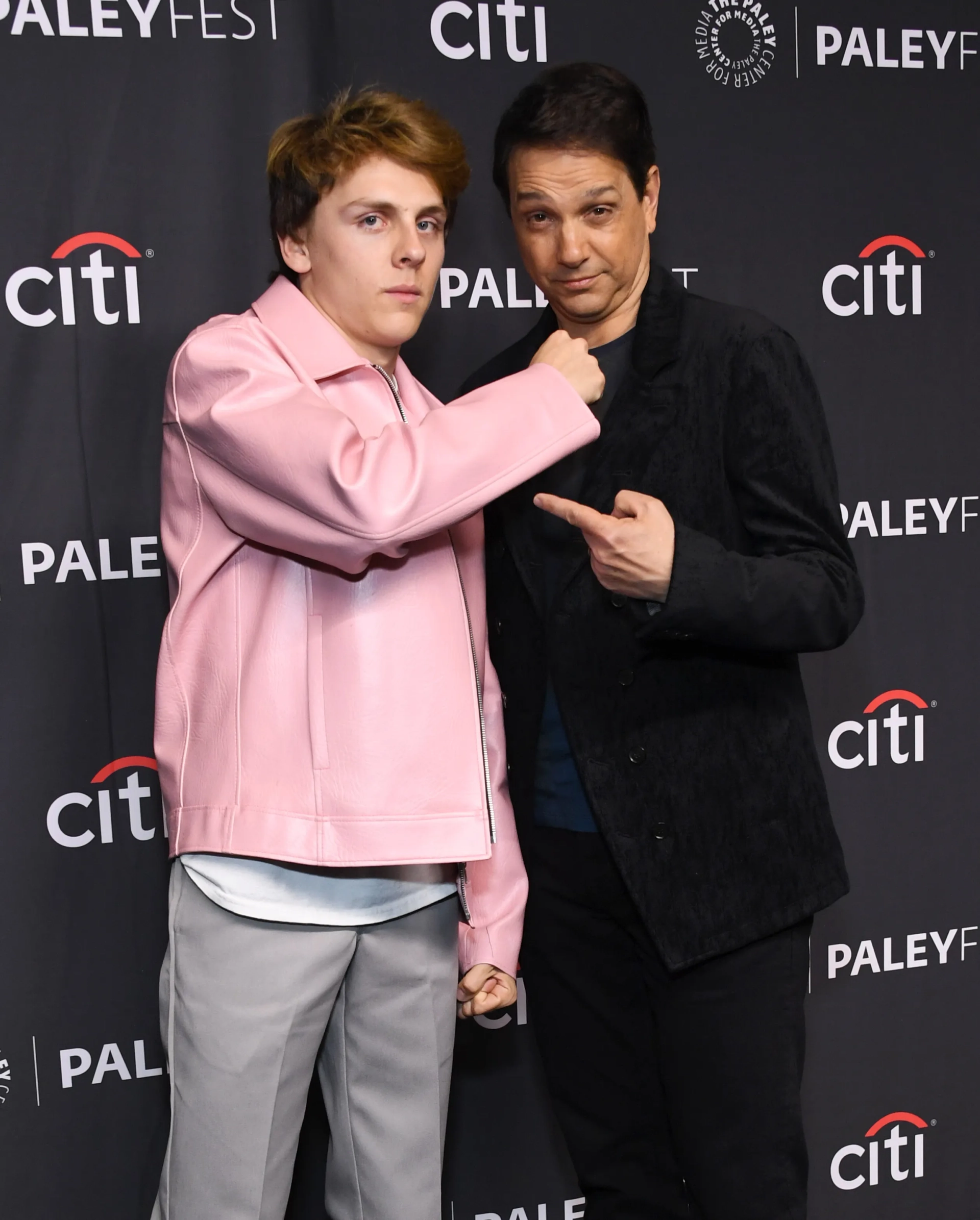 Ralph Macchio and Jacob Bertrand at an event for Cobra Kai (2018)