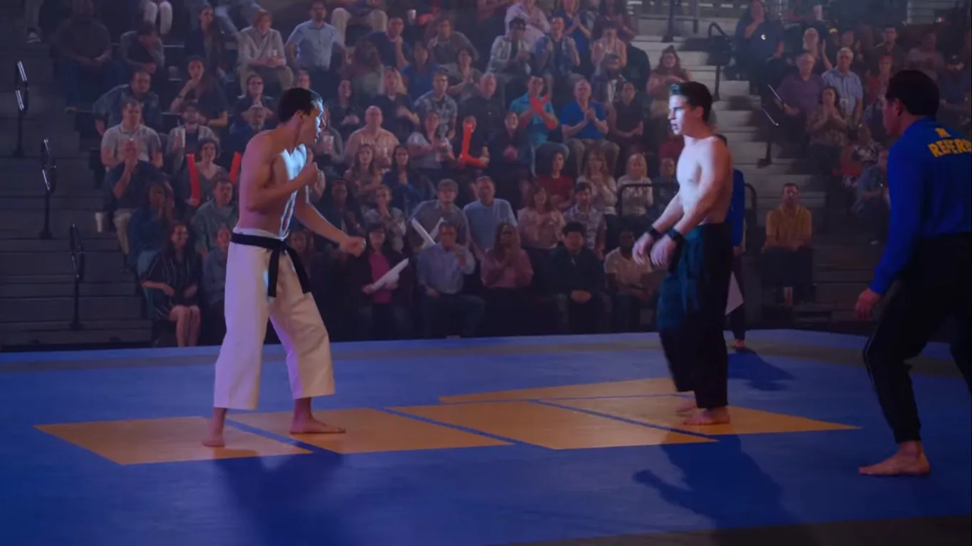 Jacob Bertrand and Tanner Buchanan in Cobra Kai: The Rise (2021)