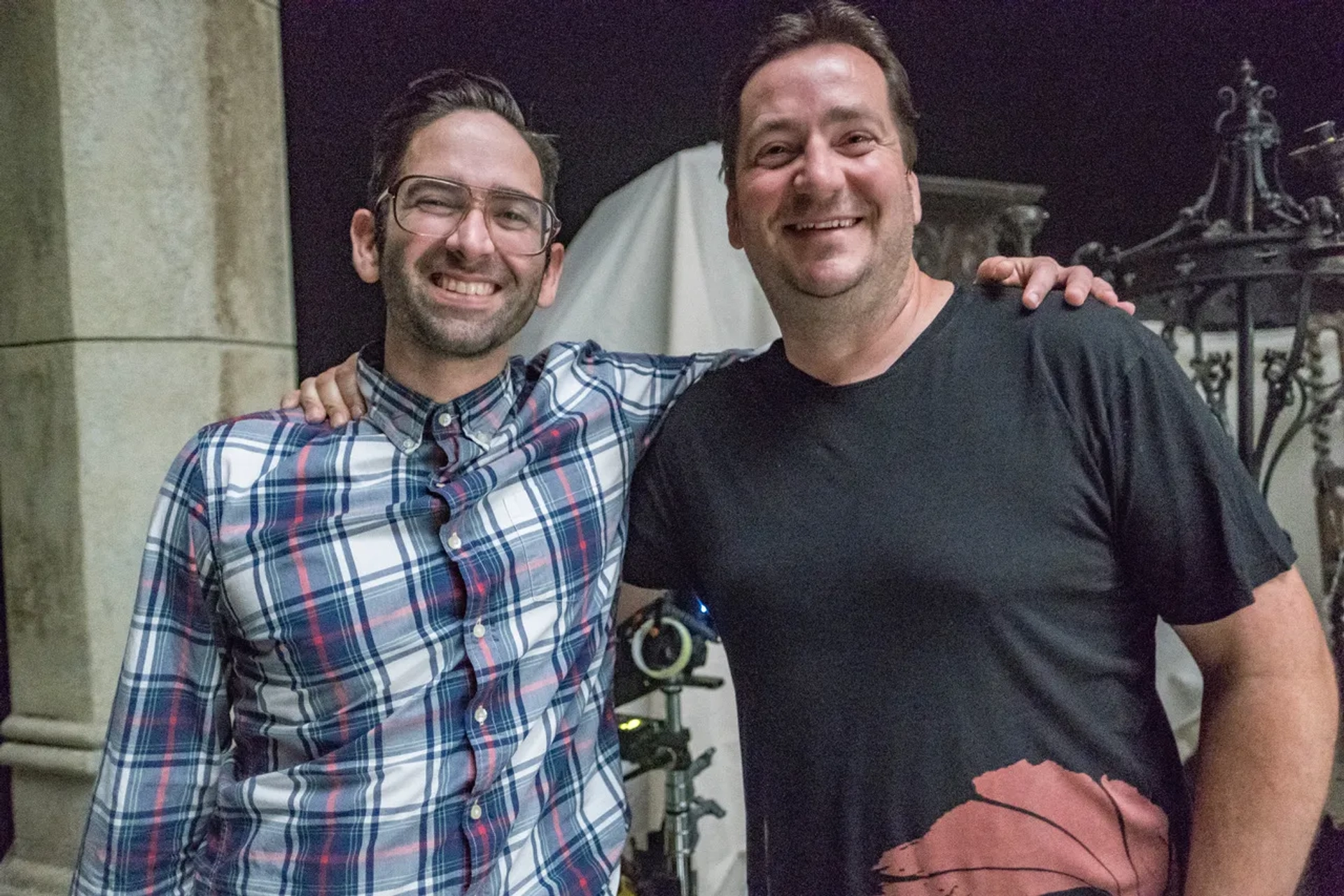 Director Michael Chaves and Producer Philip Waley on set of The Curse of La Llorona