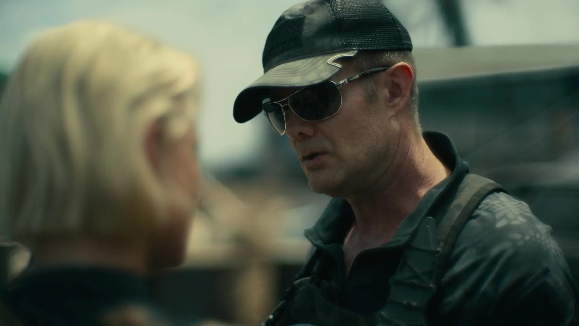 Garret Dillahunt and Nora Arnezeder in Army of the Dead (2021)