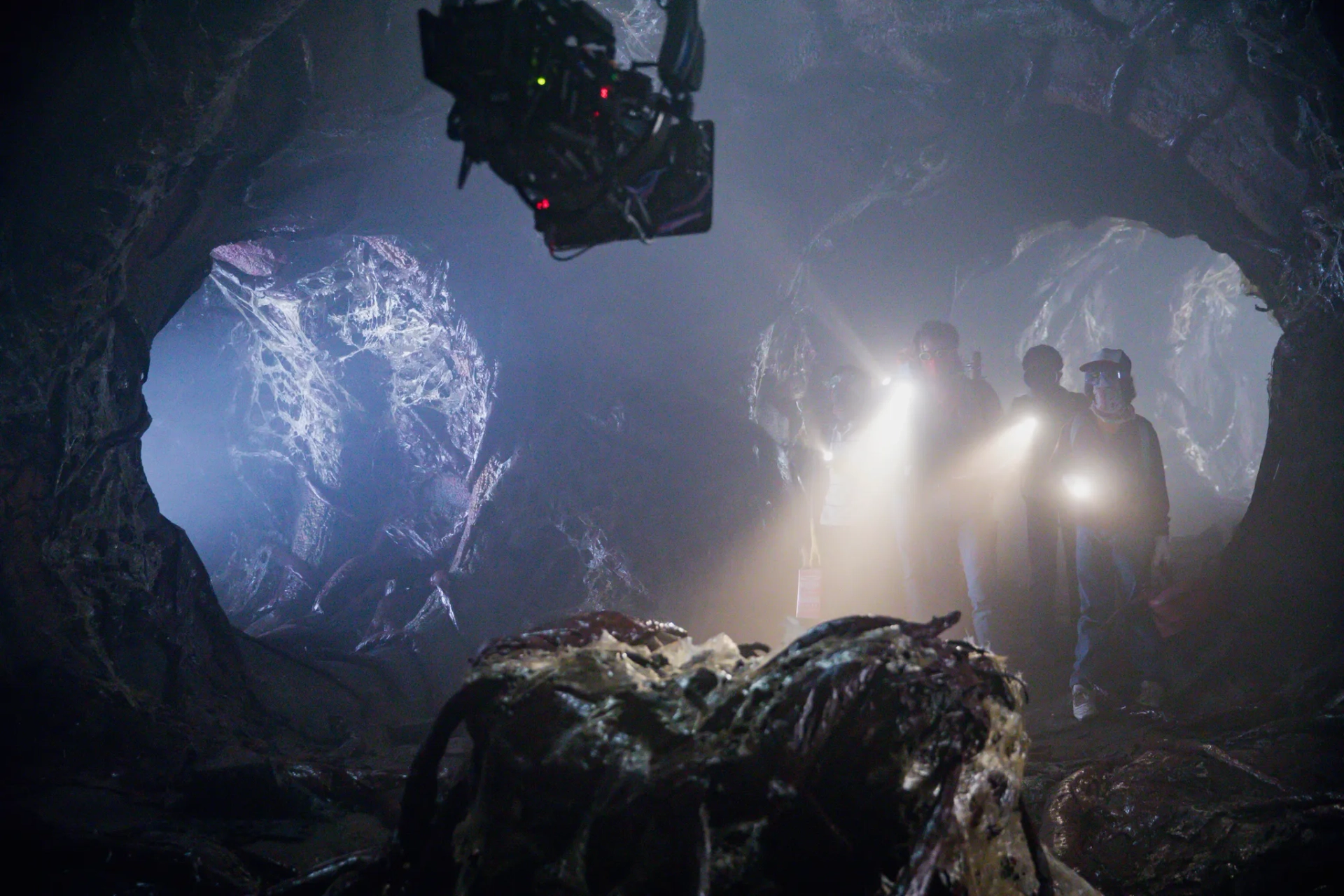 Caleb McLaughlin, Finn Wolfhard, Joe Keery, and Gaten Matarazzo in Stranger Things (2016)