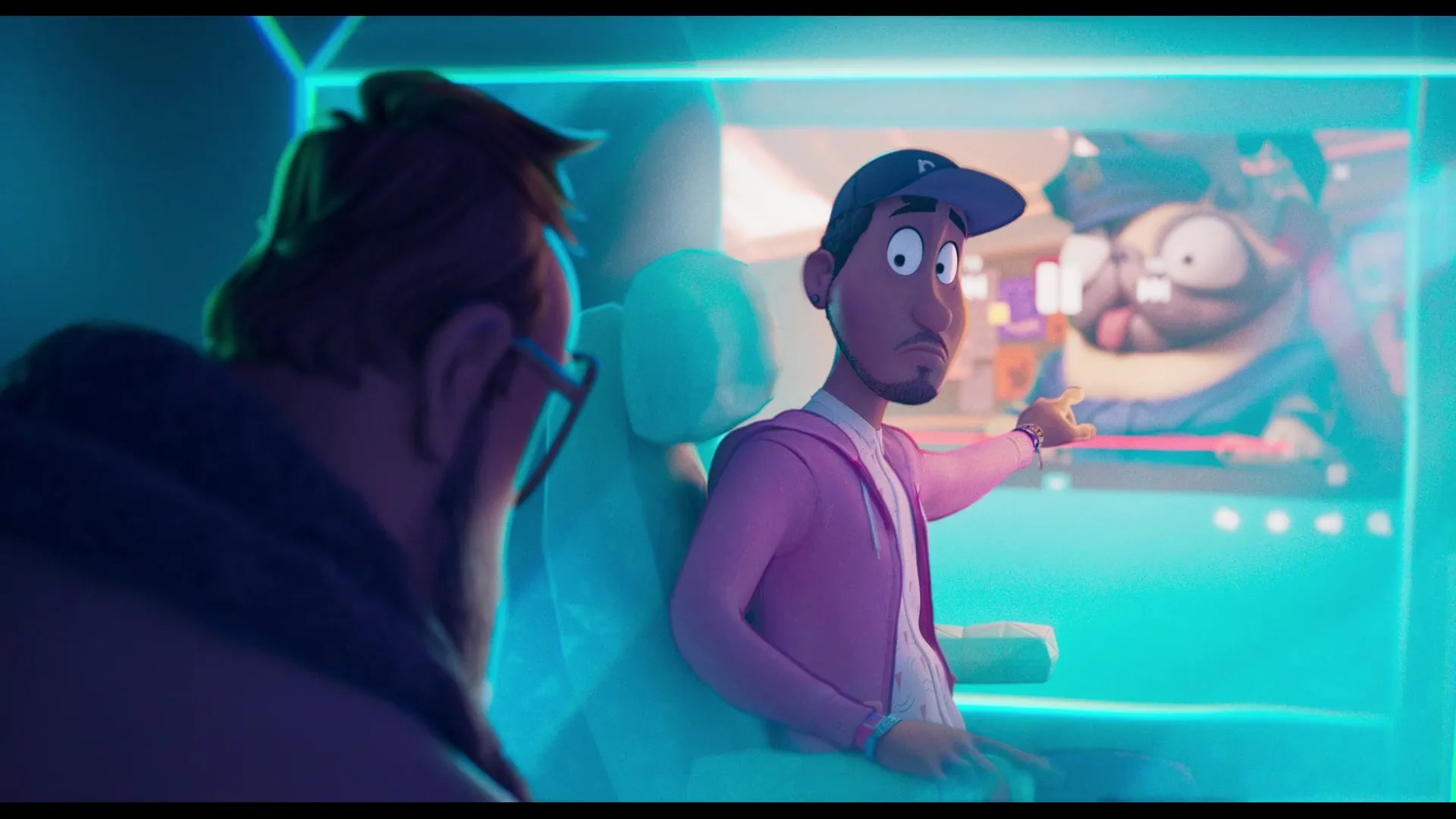 Danny McBride, Eric André, and Doug the Pug in The Mitchells vs the Machines (2021)