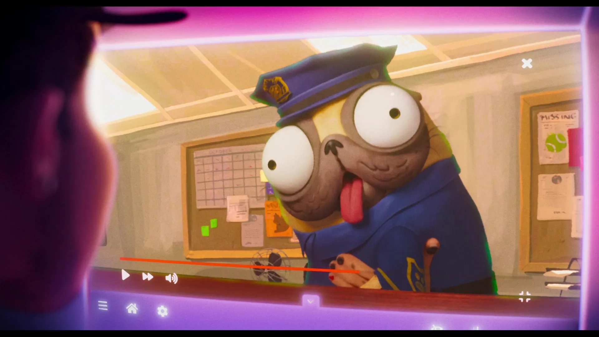 Eric André, Abbi Jacobson, and Doug the Pug in The Mitchells vs the Machines (2021)