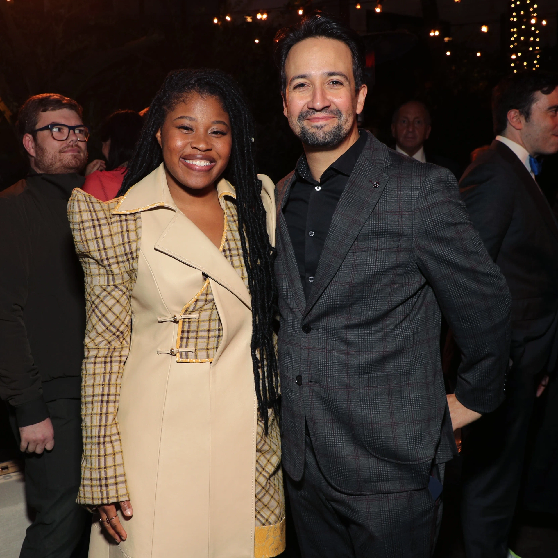 Lin-Manuel Miranda and Dominique Fishback at an event for tick, tick... BOOM! (2021)