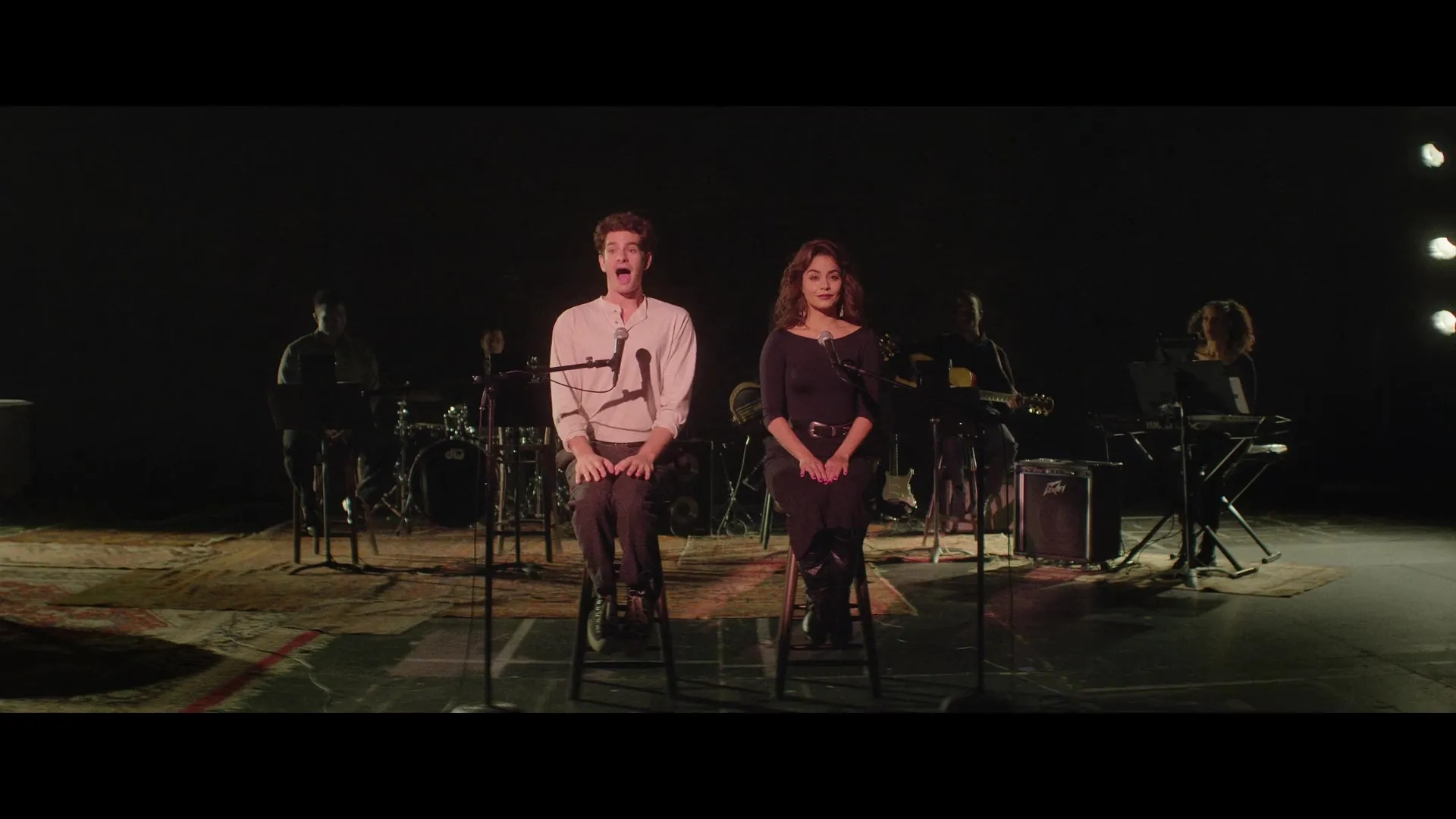 Vanessa Hudgens and Andrew Garfield in tick, tick... BOOM! (2021)