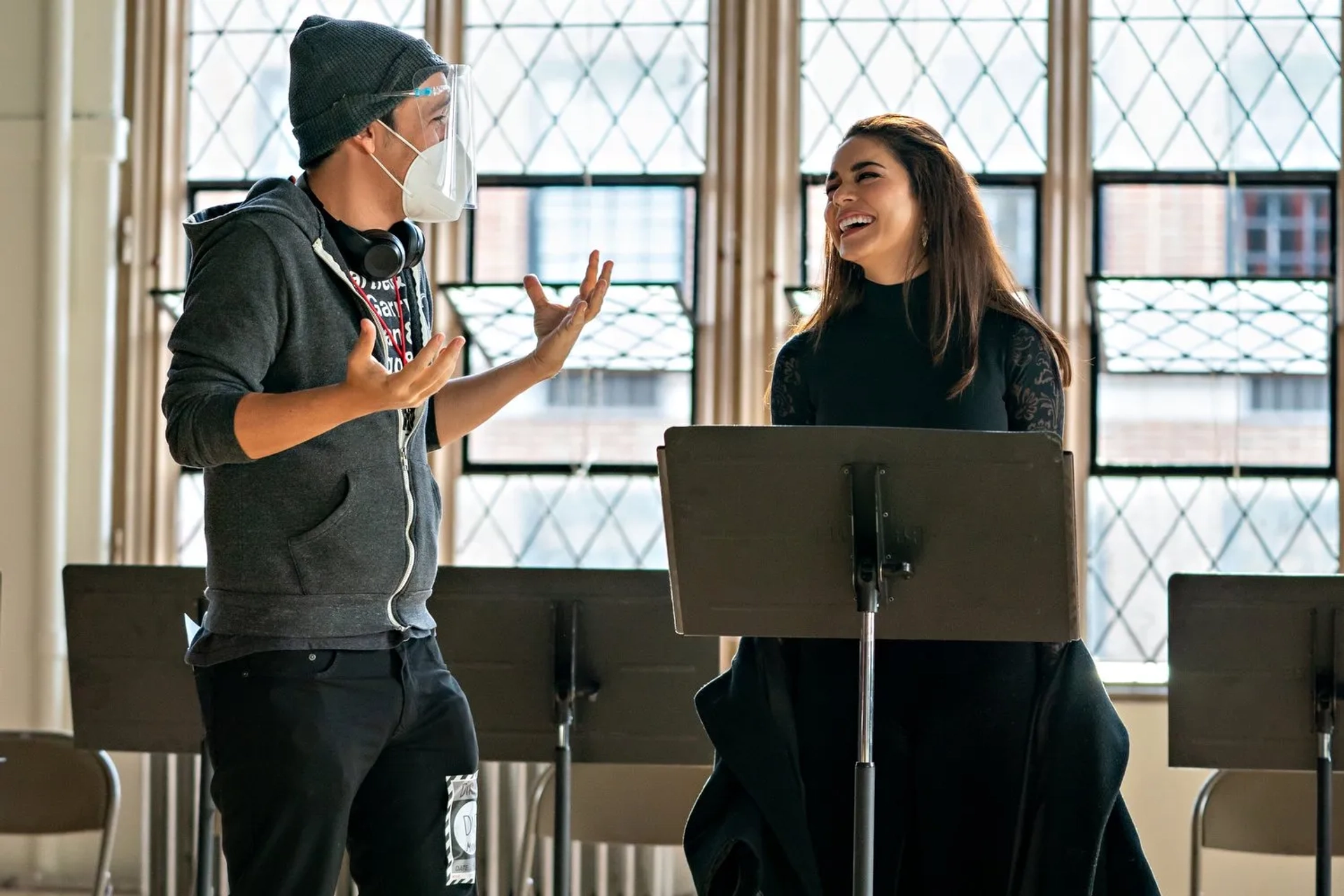 Lin-Manuel Miranda and Vanessa Hudgens in tick, tick... BOOM! (2021)