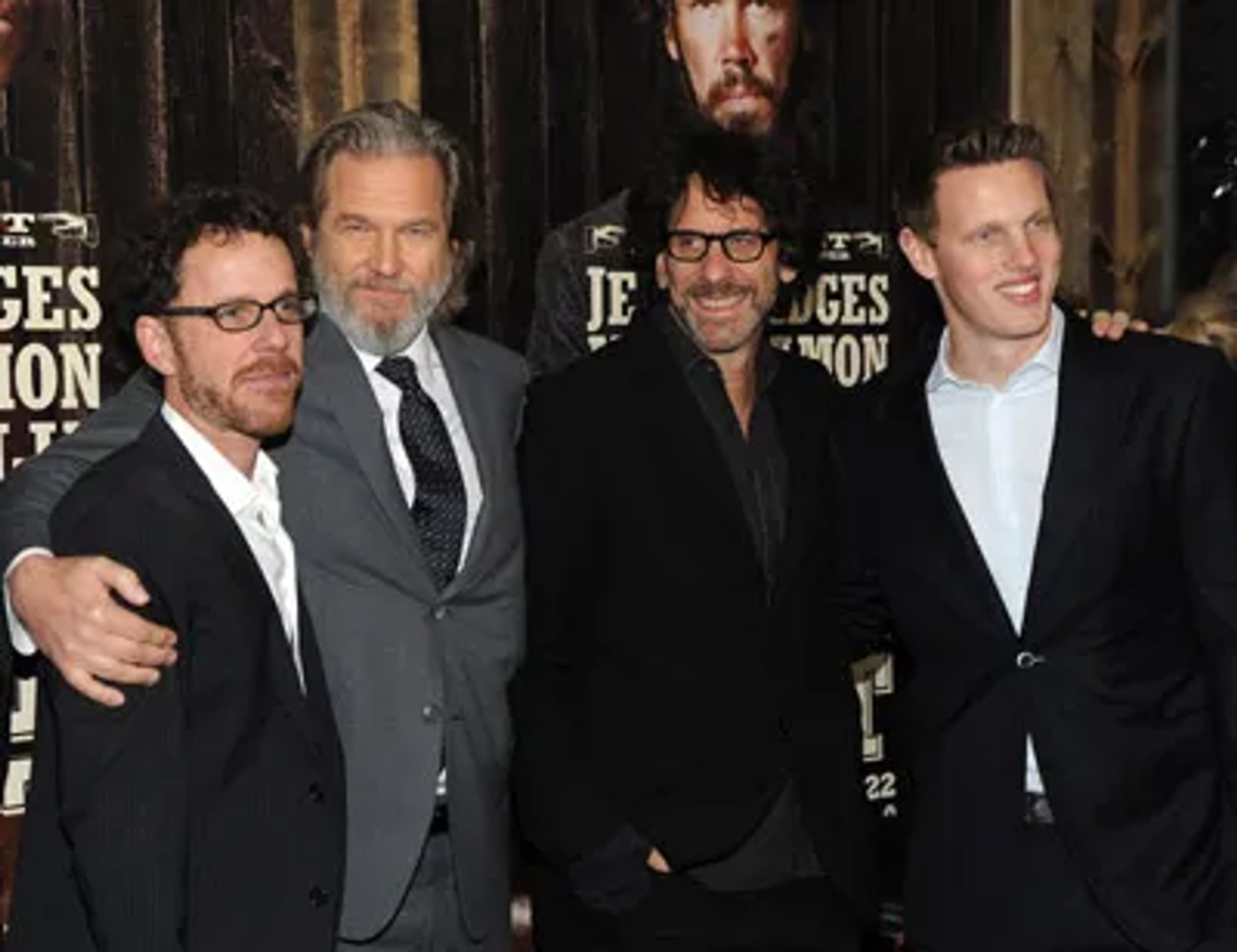 Jeff Bridges, Ethan Coen, and Joel Coen at an event for True Grit (2010)