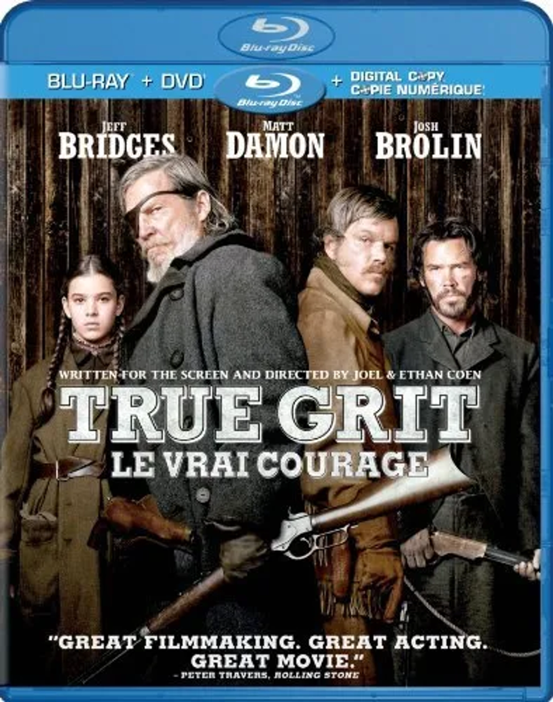 Jeff Bridges, Matt Damon, Josh Brolin, and Hailee Steinfeld in True Grit (2010)