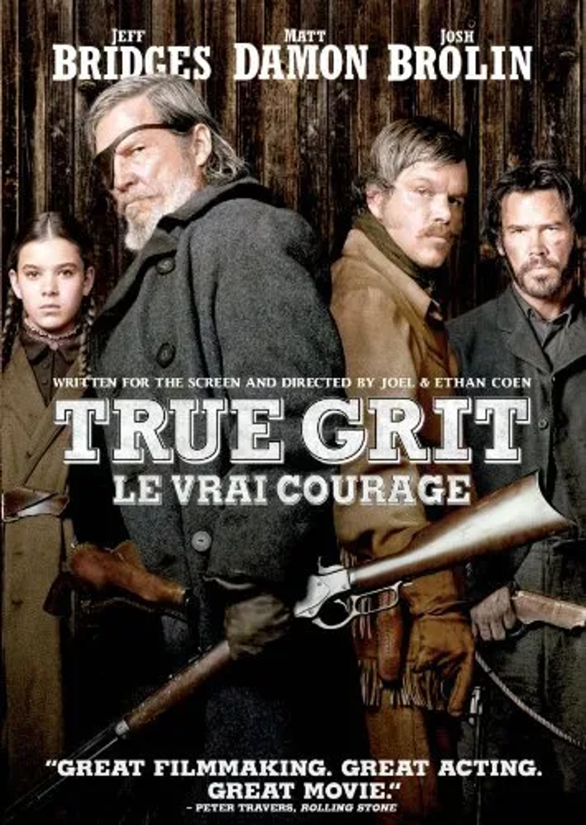 Jeff Bridges, Matt Damon, Josh Brolin, and Hailee Steinfeld in True Grit (2010)