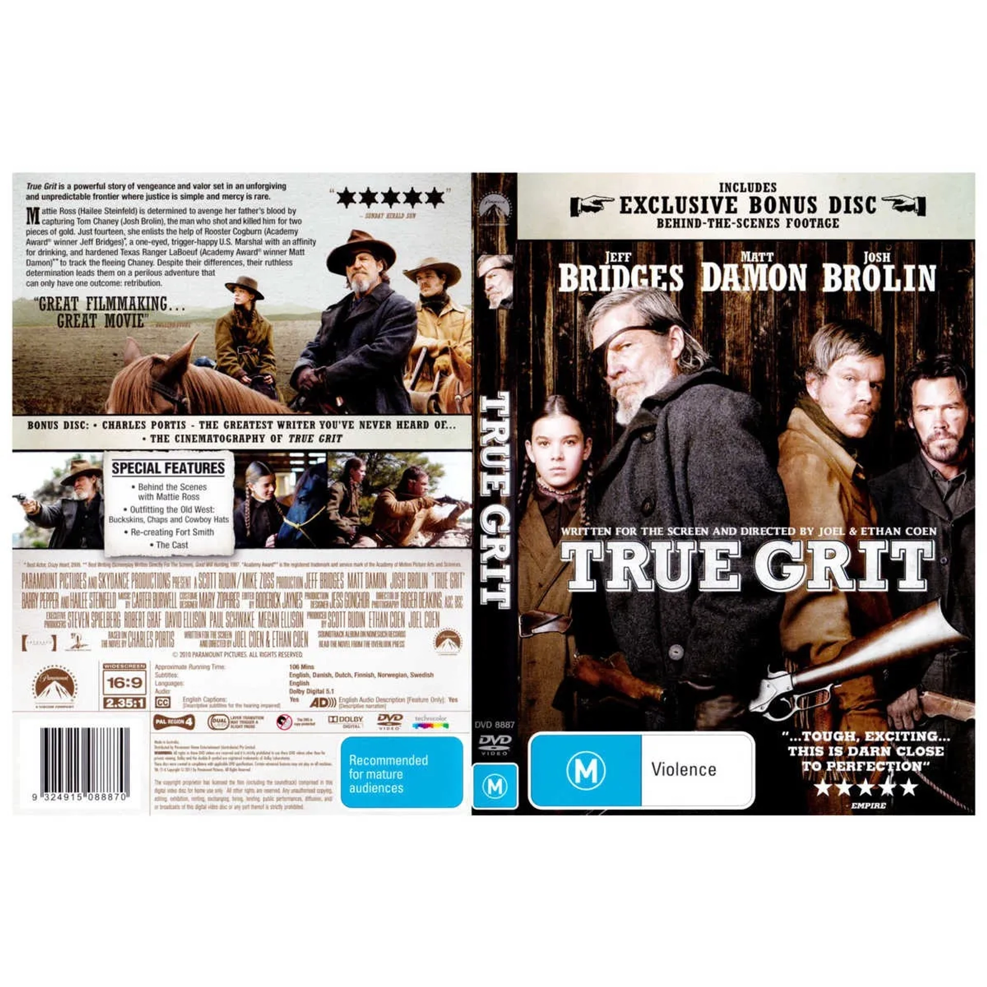 Jeff Bridges, Matt Damon, Josh Brolin, and Hailee Steinfeld in True Grit (2010)