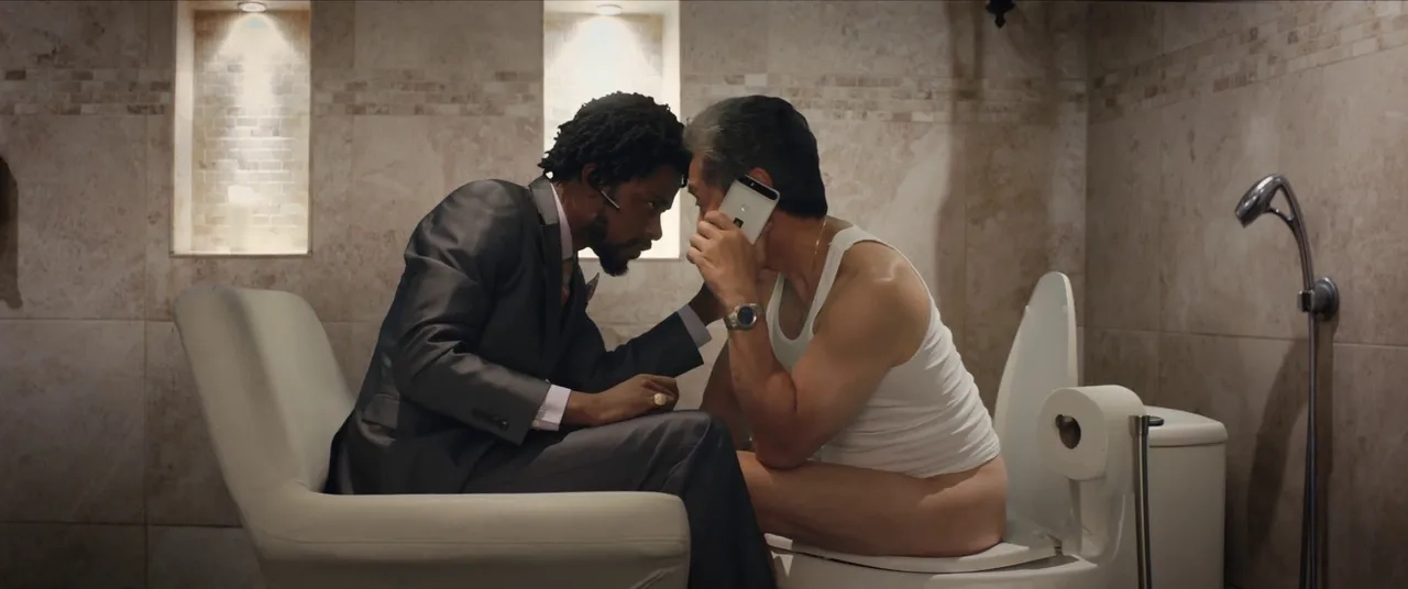 Michael Rhys Kan and LaKeith Stanfield in Sorry to Bother You (2018)