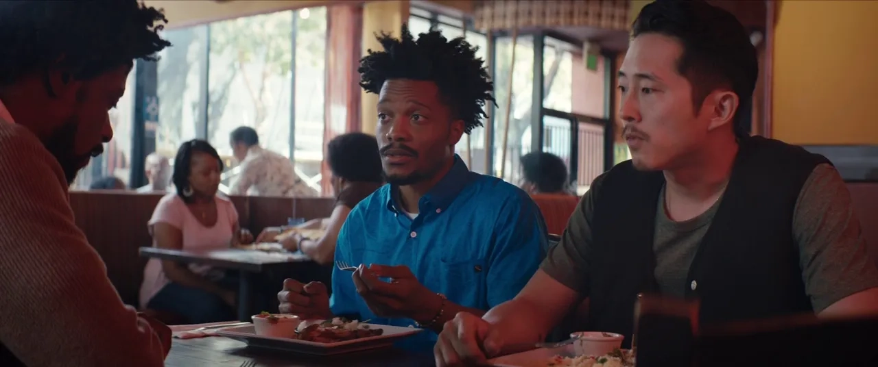 Jermaine Fowler, Steven Yeun, and LaKeith Stanfield in Sorry to Bother You (2018)