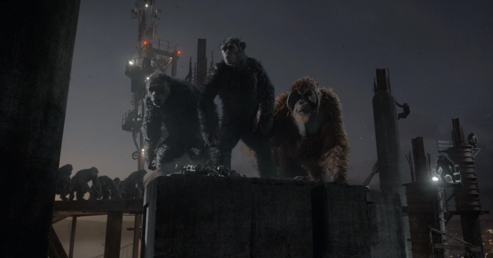 Karin Konoval, Terry Notary, and Nick Thurston in Dawn of the Planet of the Apes (2014)