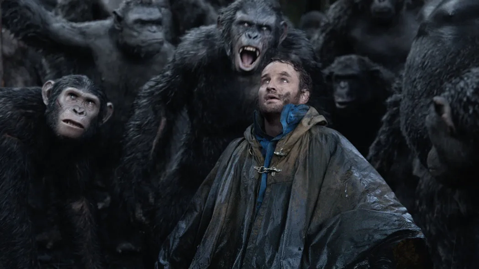 Jason Clarke, Toby Kebbell, Richard King, and Nick Thurston in Dawn of the Planet of the Apes (2014)