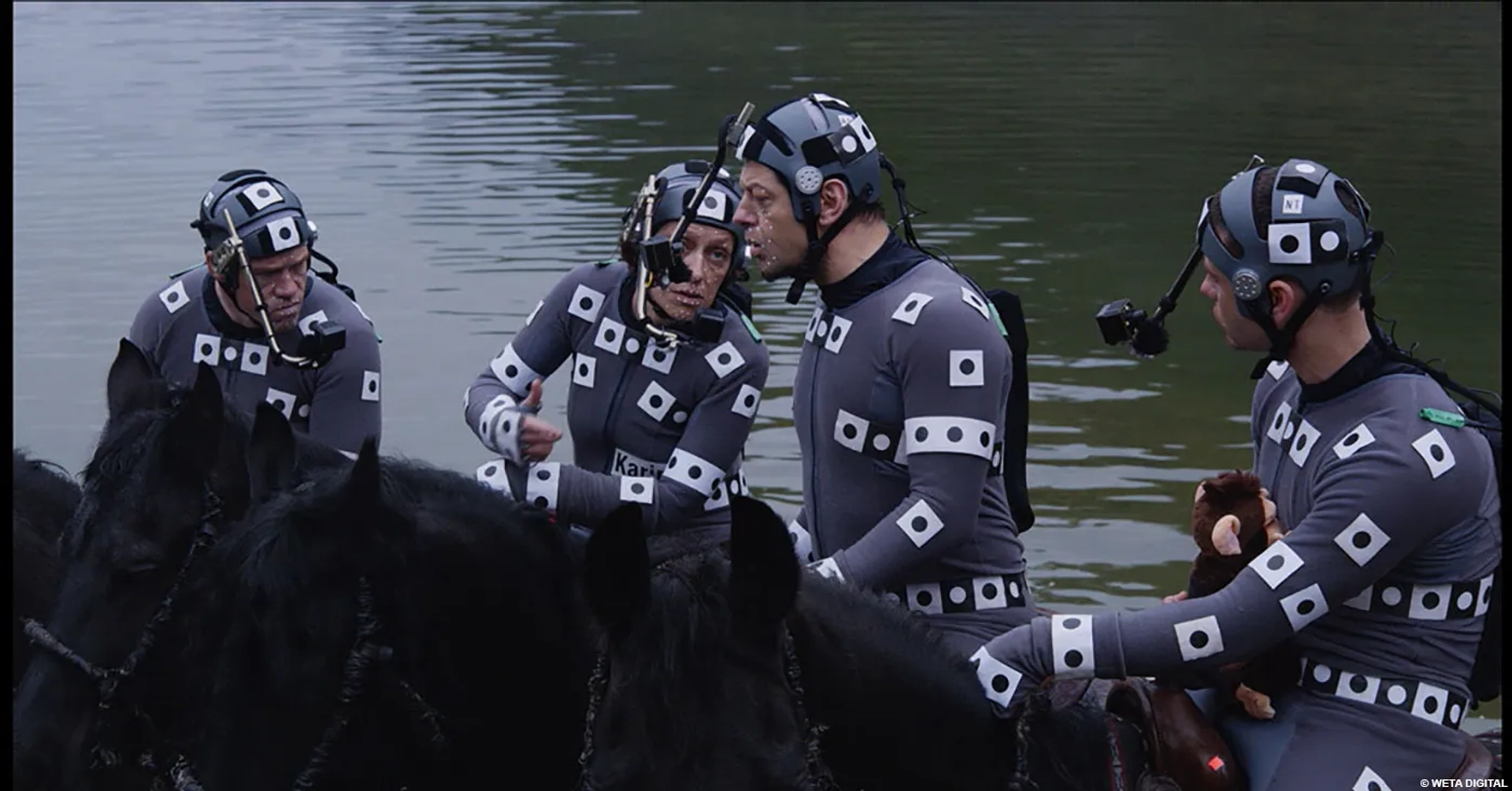 Karin Konoval, Andy Serkis, Terry Notary, and Nick Thurston in Dawn of the Planet of the Apes (2014)