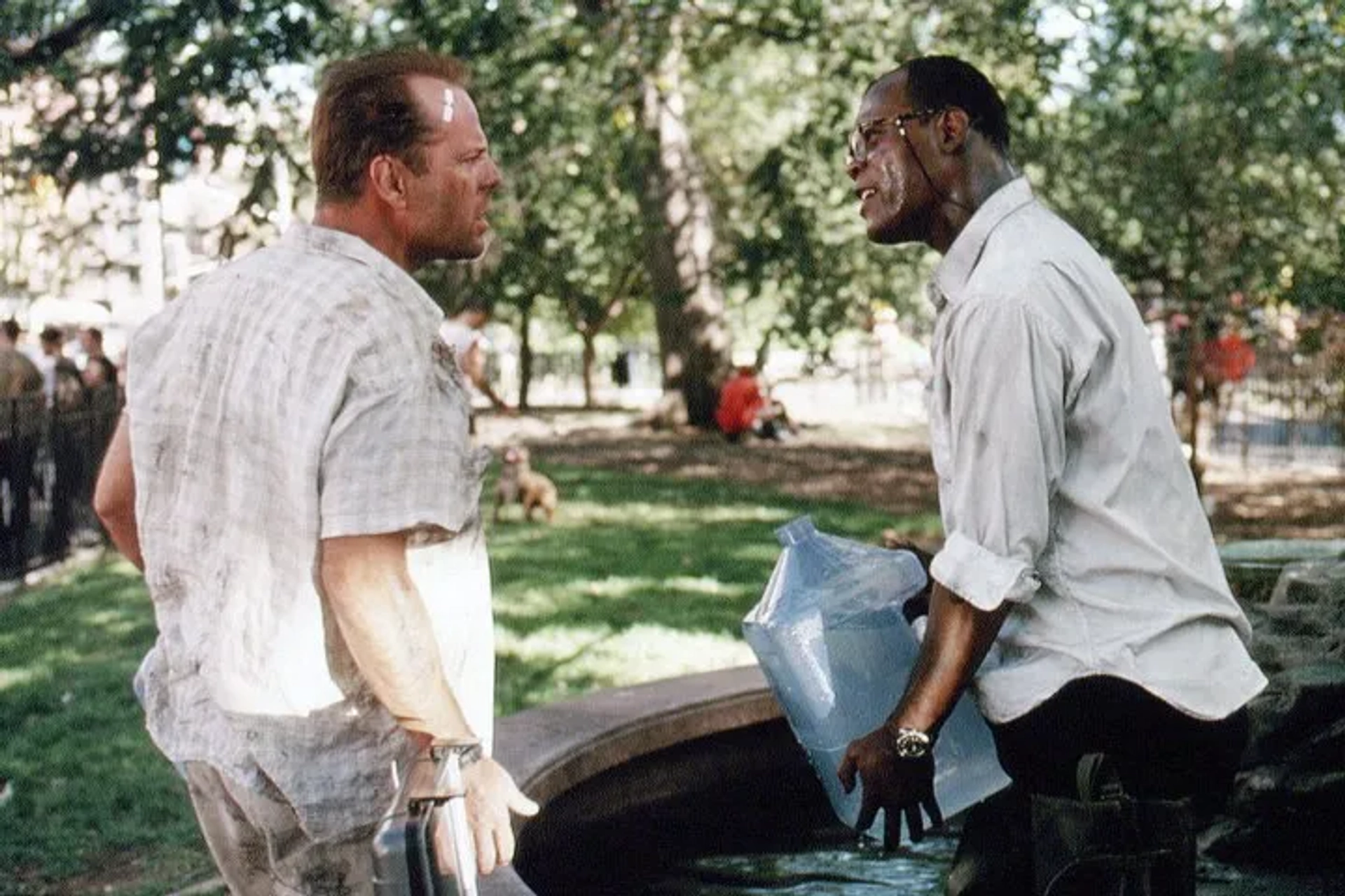 Samuel L. Jackson and Bruce Willis in Die Hard with a Vengeance (1995)