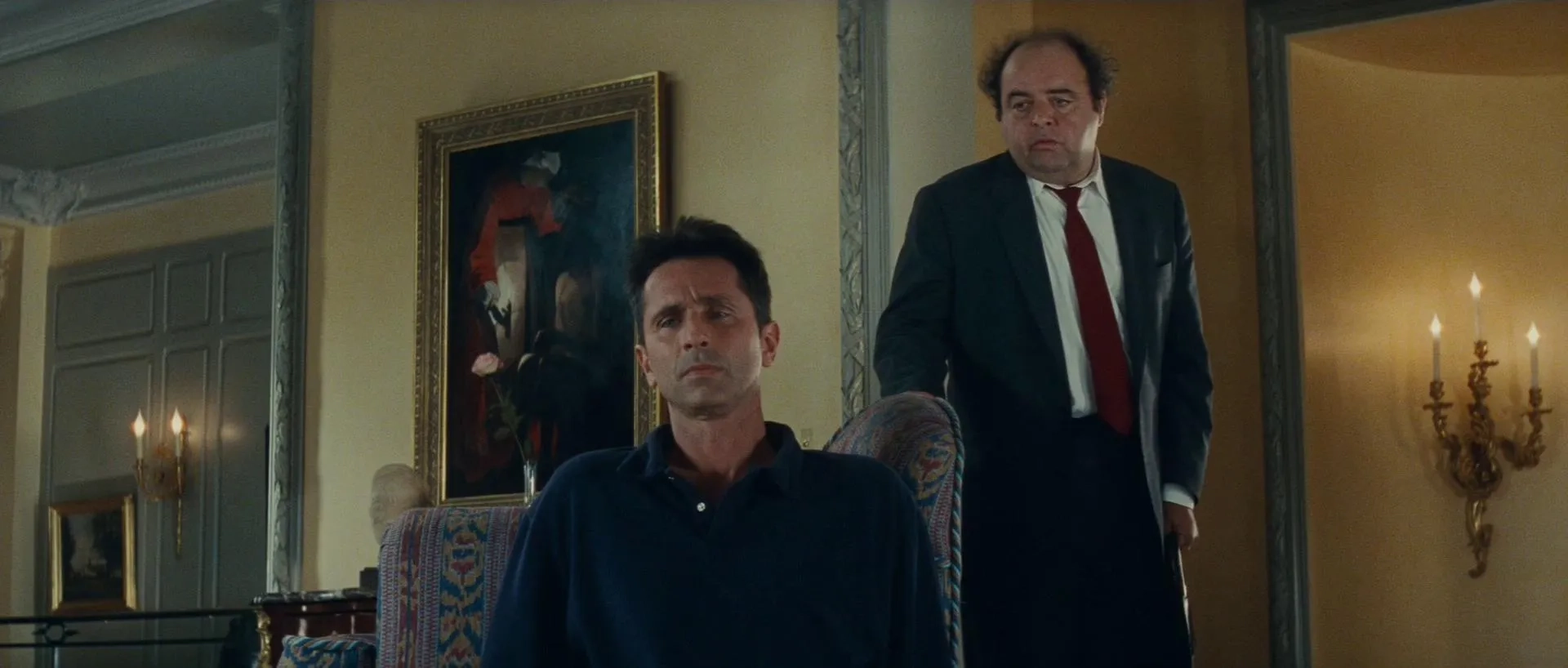 Thierry Lhermitte and Jacques Villeret in Le Dîner de Cons (1998)