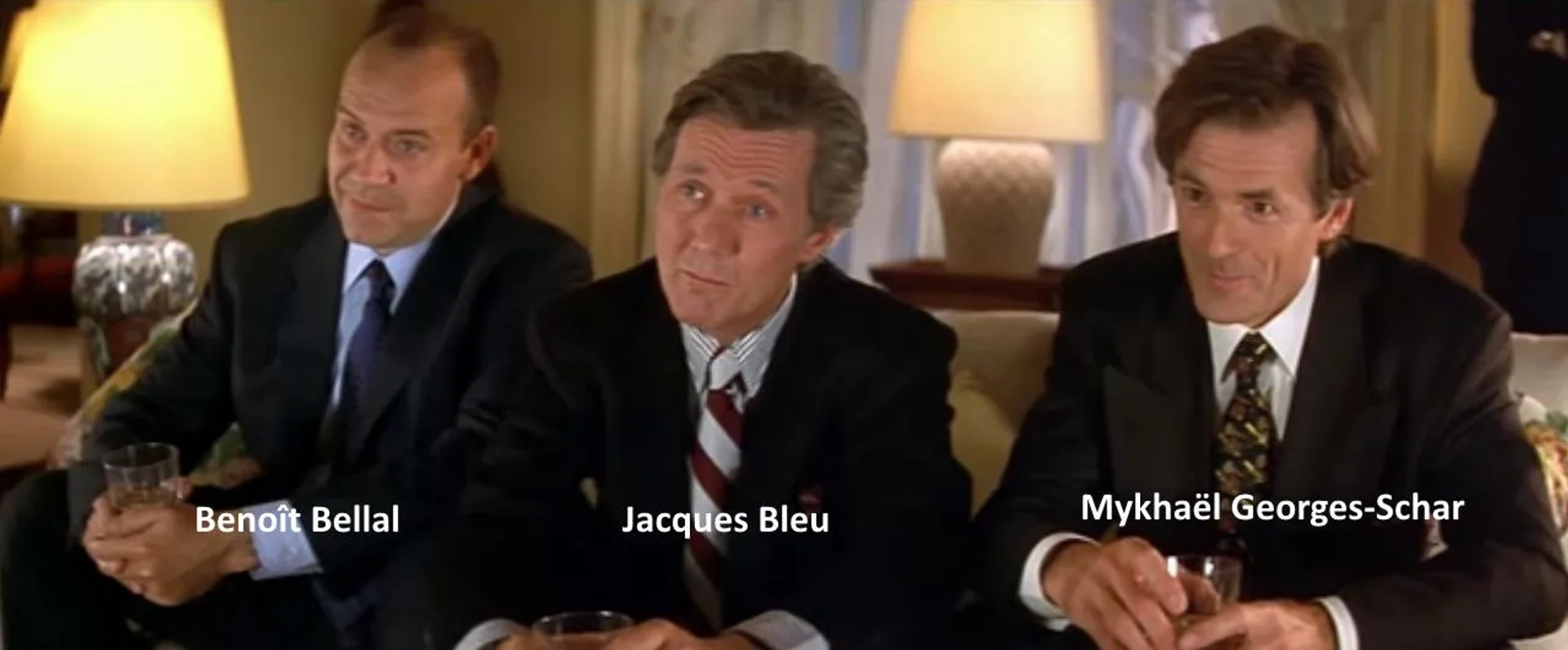 Benoît Bellal, Jacques Bleu, and Mykhaël Georges-Schar in Le Dîner de Cons (1998)