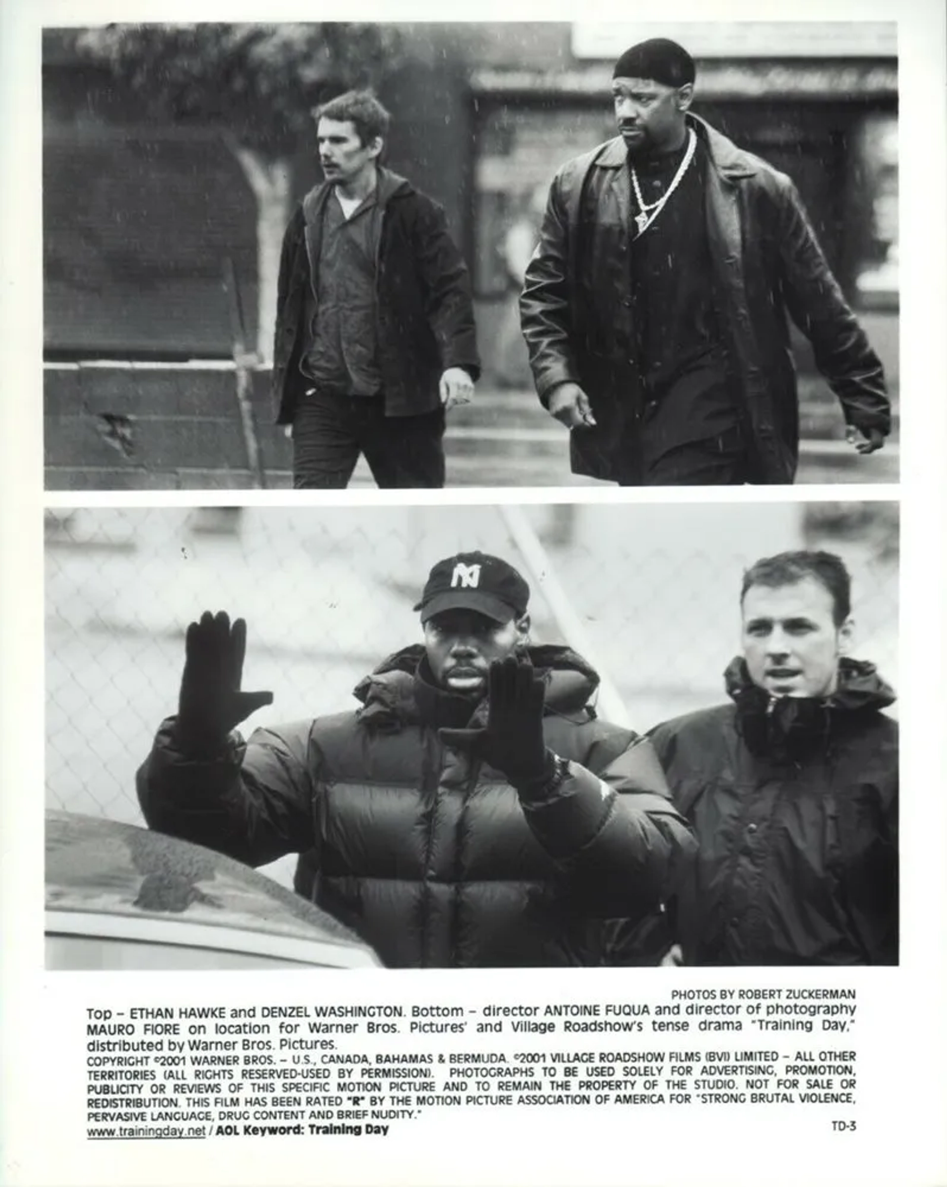 Ethan Hawke, Denzel Washington, Mauro Fiore, and Antoine Fuqua in Training Day (2001)