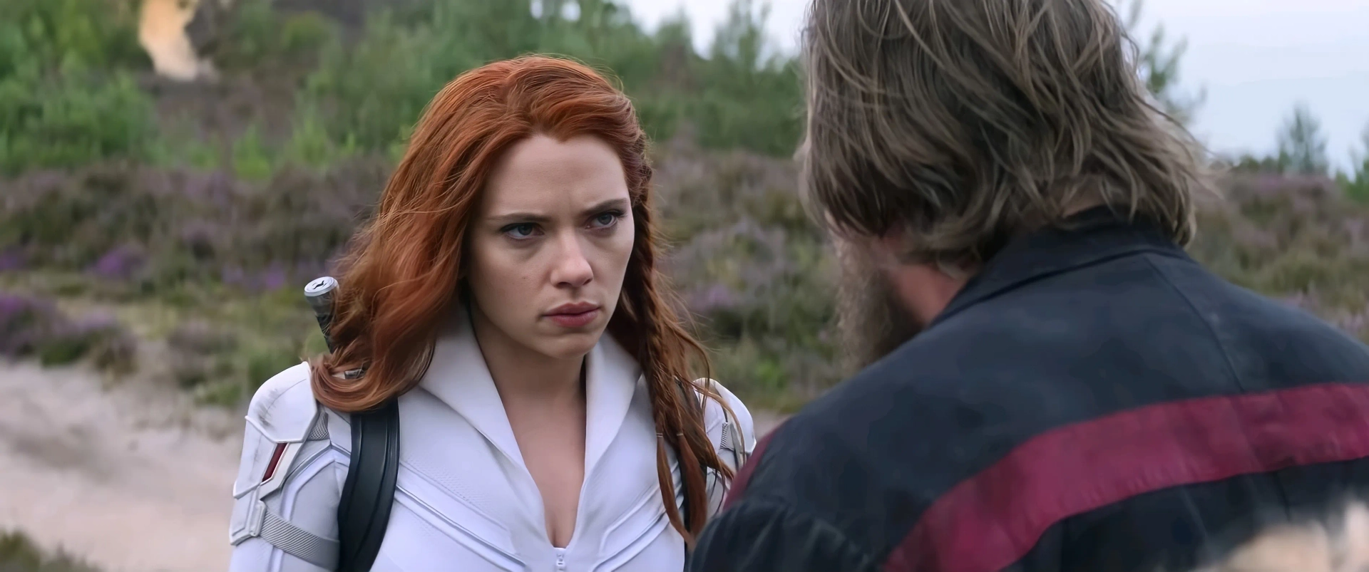 Scarlett Johansson and David Harbour in Black Widow (2021)