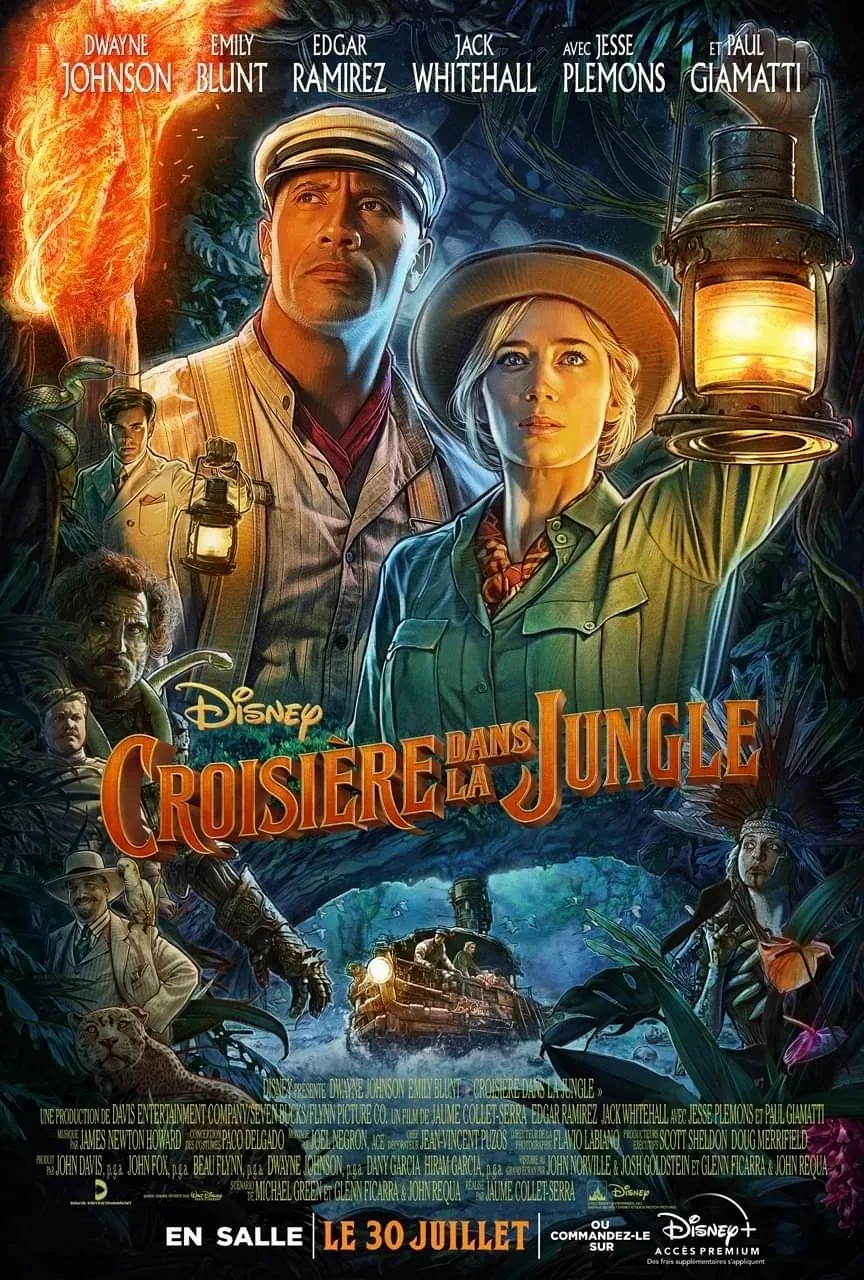 Dwayne Johnson and Emily Blunt in Jungle Cruise (2021)