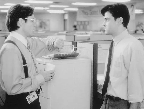 Gary Cole and Ron Livingston in Office Space (1999)