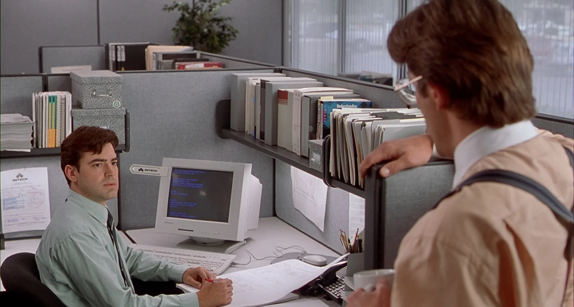 Gary Cole and Ron Livingston in Office Space (1999)