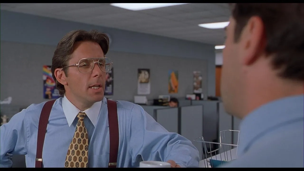 Gary Cole and Ron Livingston in Office Space (1999)