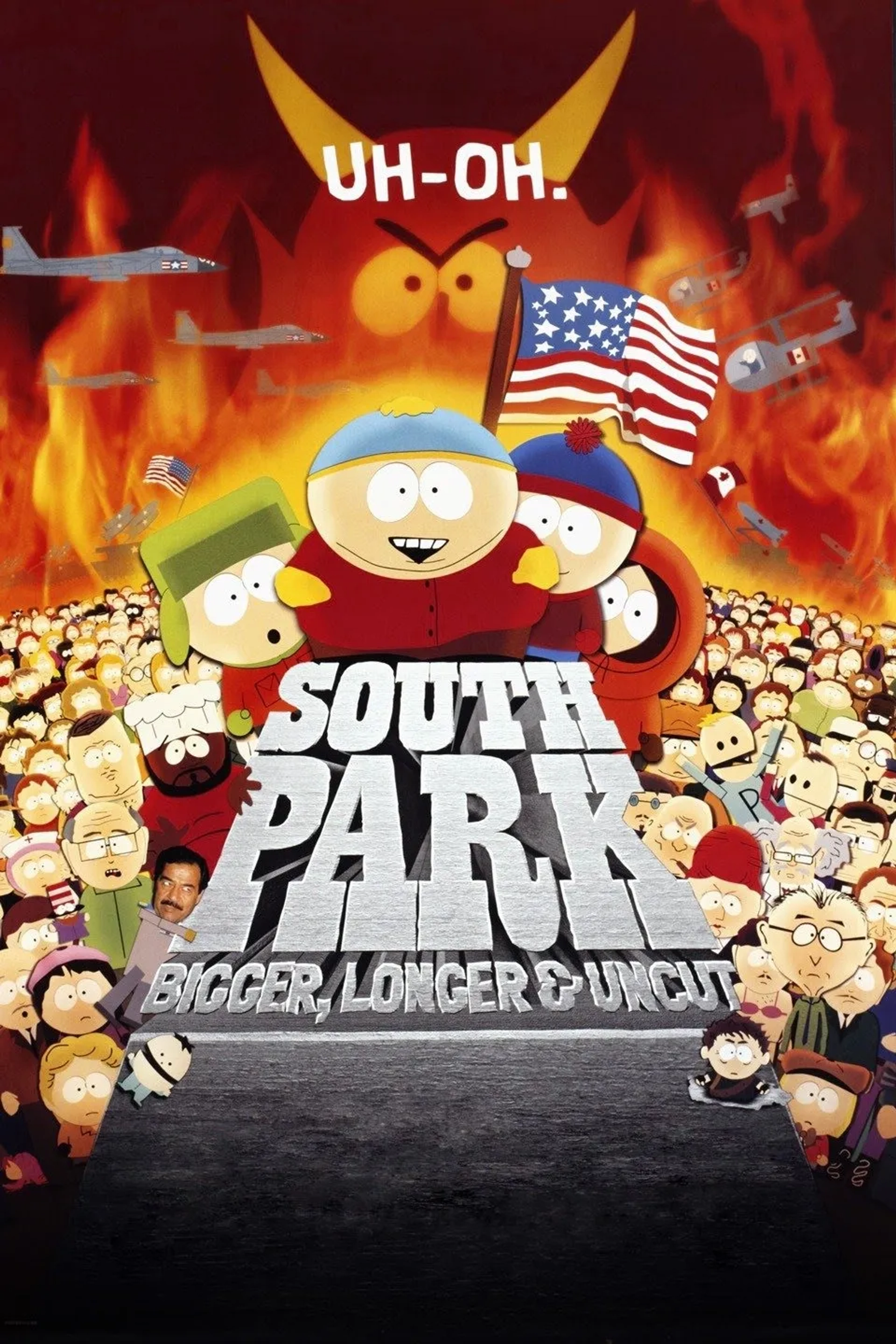 Eric Idle, Matt Stone, Isaac Hayes, Trey Parker, Mary Kay Bergman, Franchesca Clifford, Anthony Cross-Thomas, and Jesse Brant Howell in South Park: Bigger, Longer & Uncut (1999)