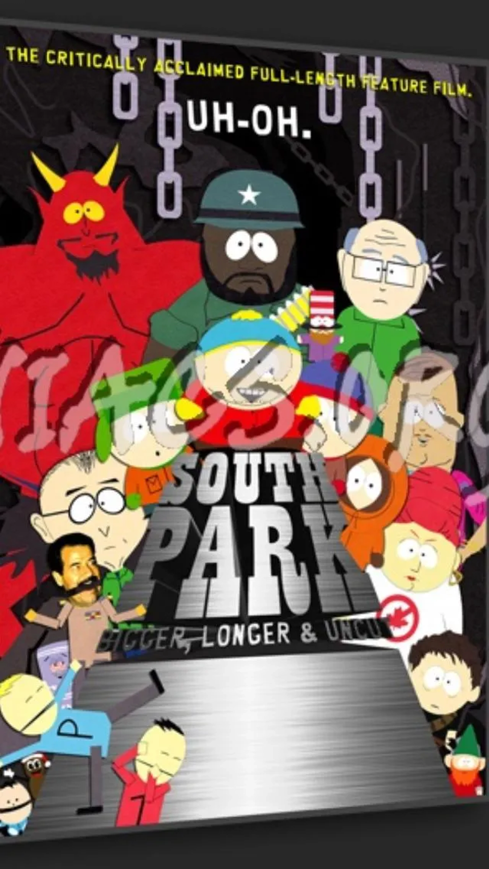 Matt Stone, Isaac Hayes, Trey Parker, Mary Kay Bergman, and Franchesca Clifford in South Park: Bigger, Longer & Uncut (1999)