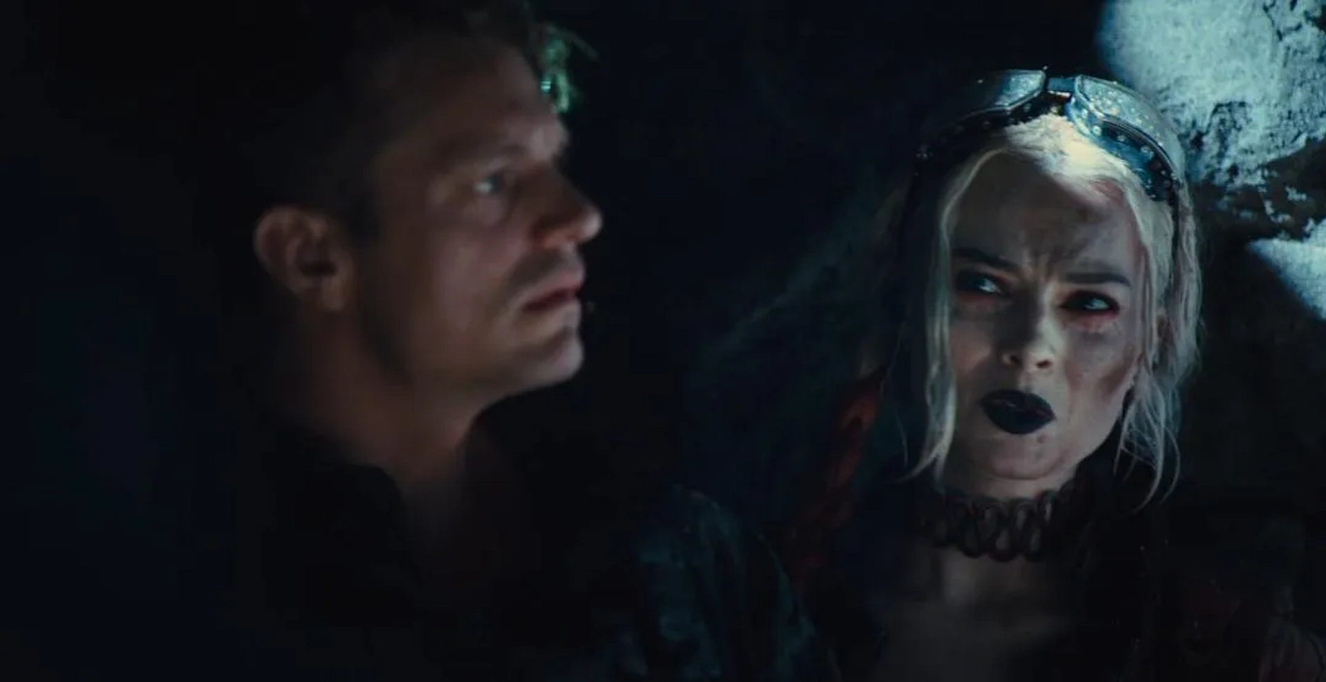 Joel Kinnaman and Margot Robbie in The Suicide Squad (2021)