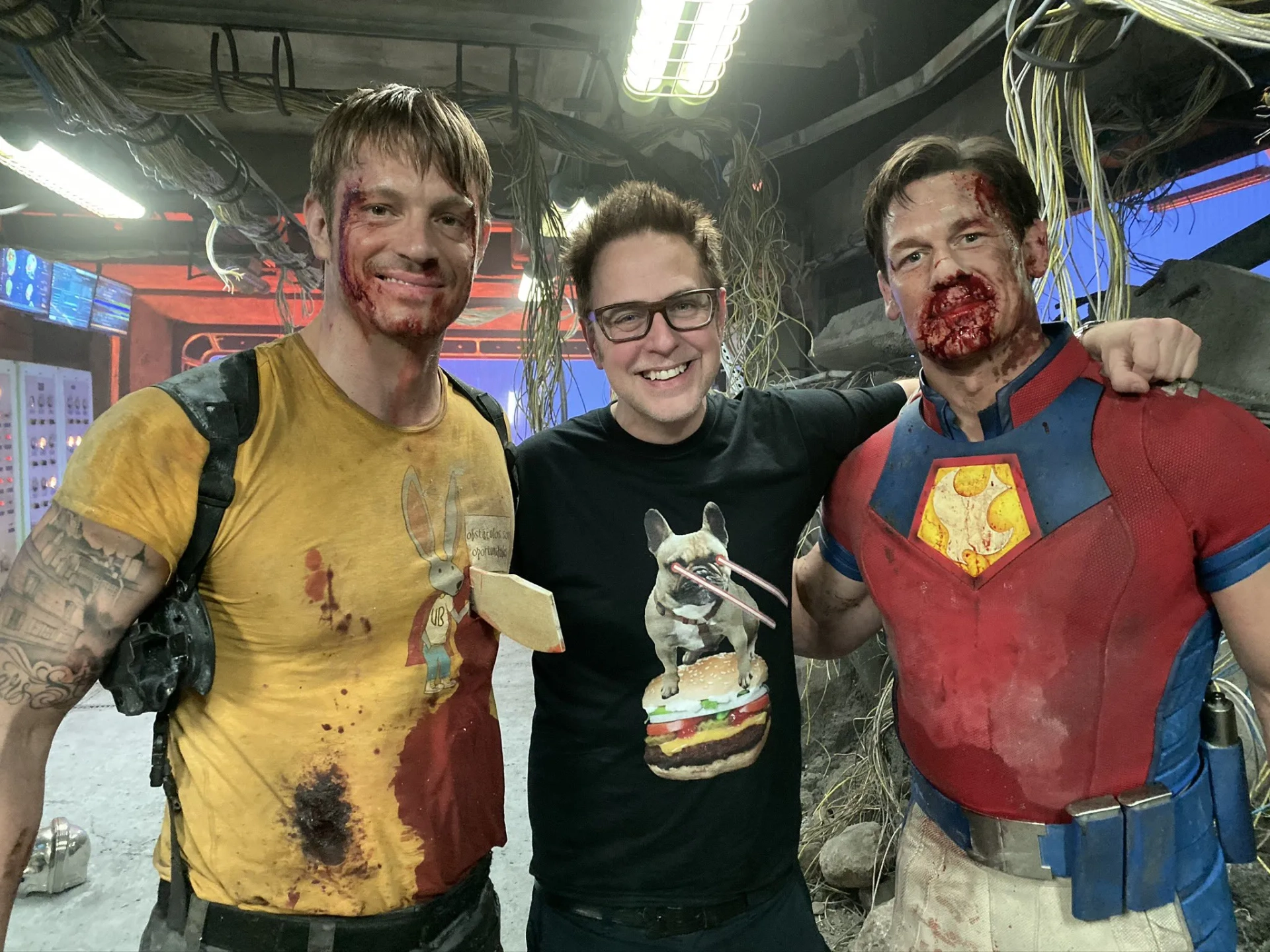 James Gunn, John Cena, and Joel Kinnaman in The Suicide Squad (2021)