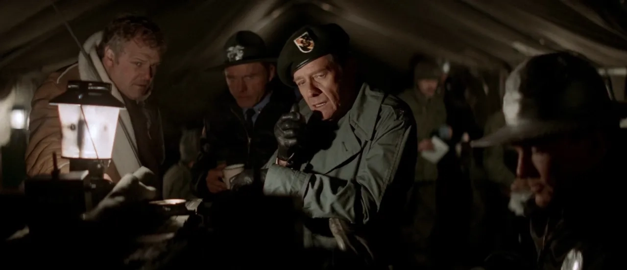 Richard Crenna, Brian Dennehy, Craig Huston, and Bill McKinney in First Blood (1982)