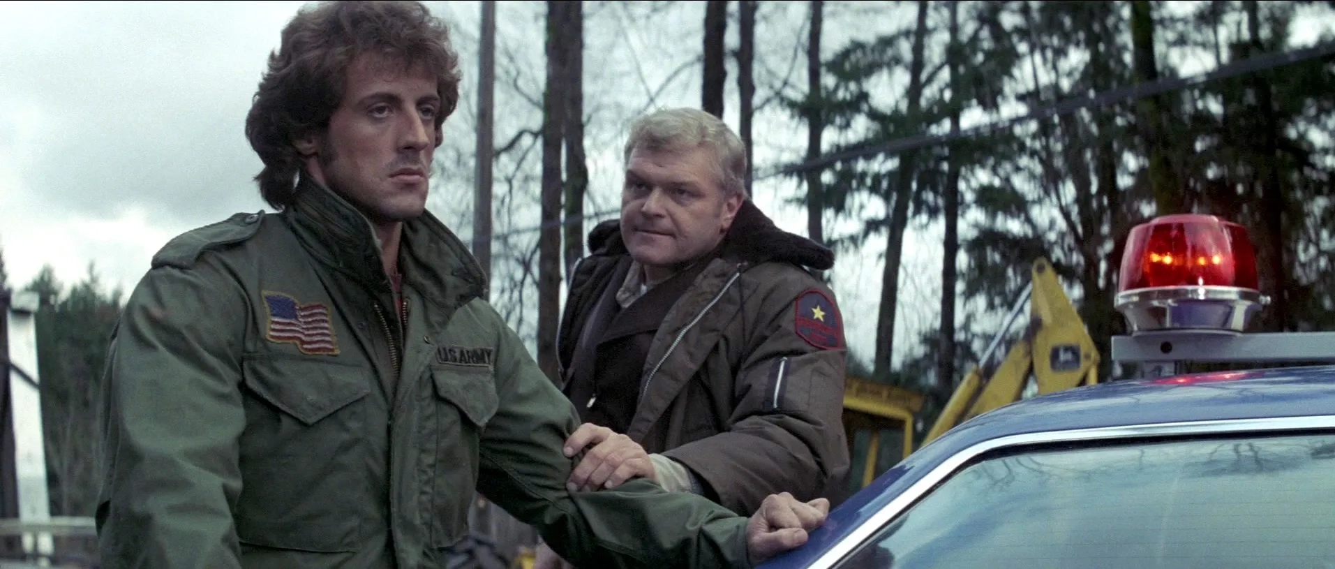 Sylvester Stallone and Brian Dennehy in First Blood (1982)
