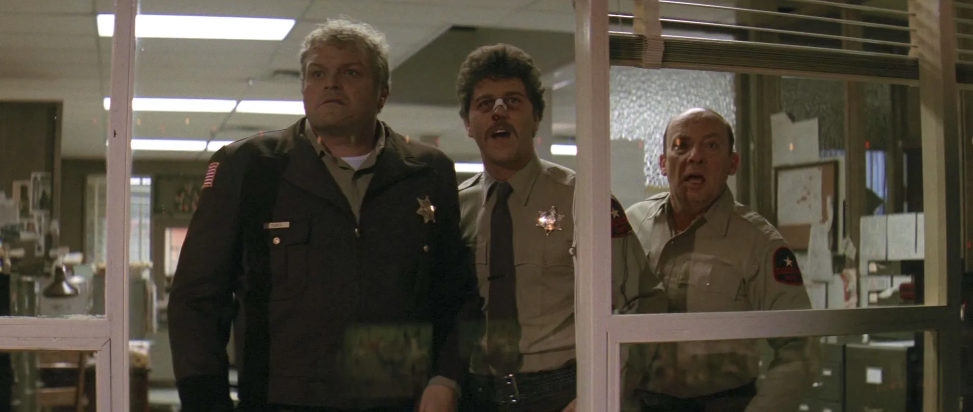 Brian Dennehy, Alf Humphreys, and Don MacKay in First Blood (1982)