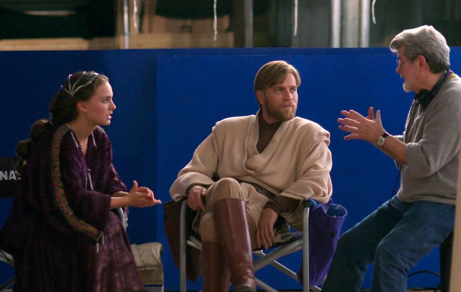 George Lucas, Ewan McGregor, and Natalie Portman in Star Wars: Episode III - Revenge of the Sith (2005)