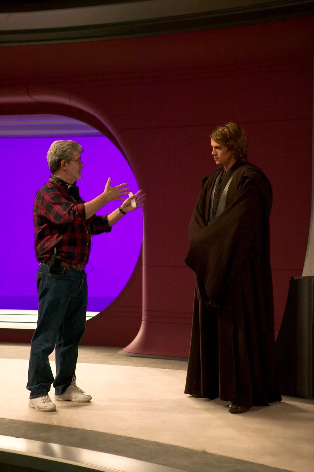 George Lucas and Hayden Christensen in Star Wars: Episode III - Revenge of the Sith (2005)