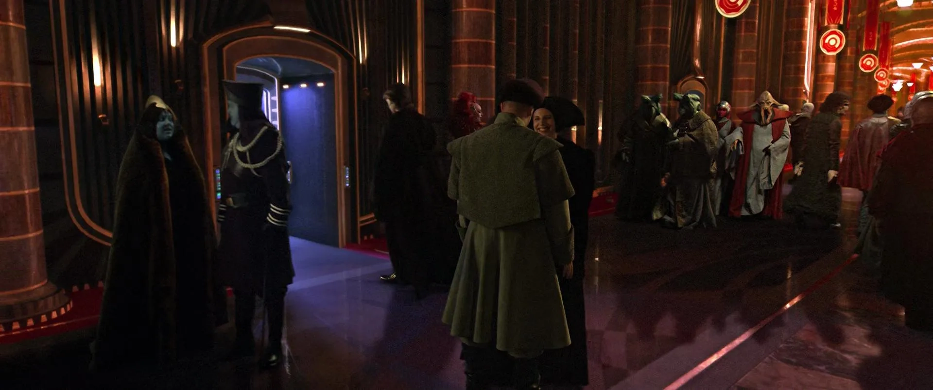 George Lucas, Hayden Christensen, Katie Lucas, and Amanda Lucas in Star Wars: Episode III - Revenge of the Sith (2005)