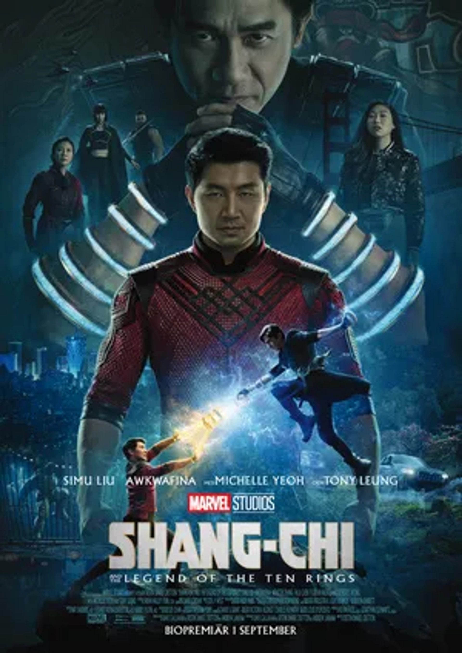Tim Roth, Michelle Yeoh, Tony Leung Chiu-wai, Benedict Wong, Meng'er Zhang, Simu Liu, Awkwafina, and Florian Munteanu in Shang-Chi and the Legend of the Ten Rings (2021)