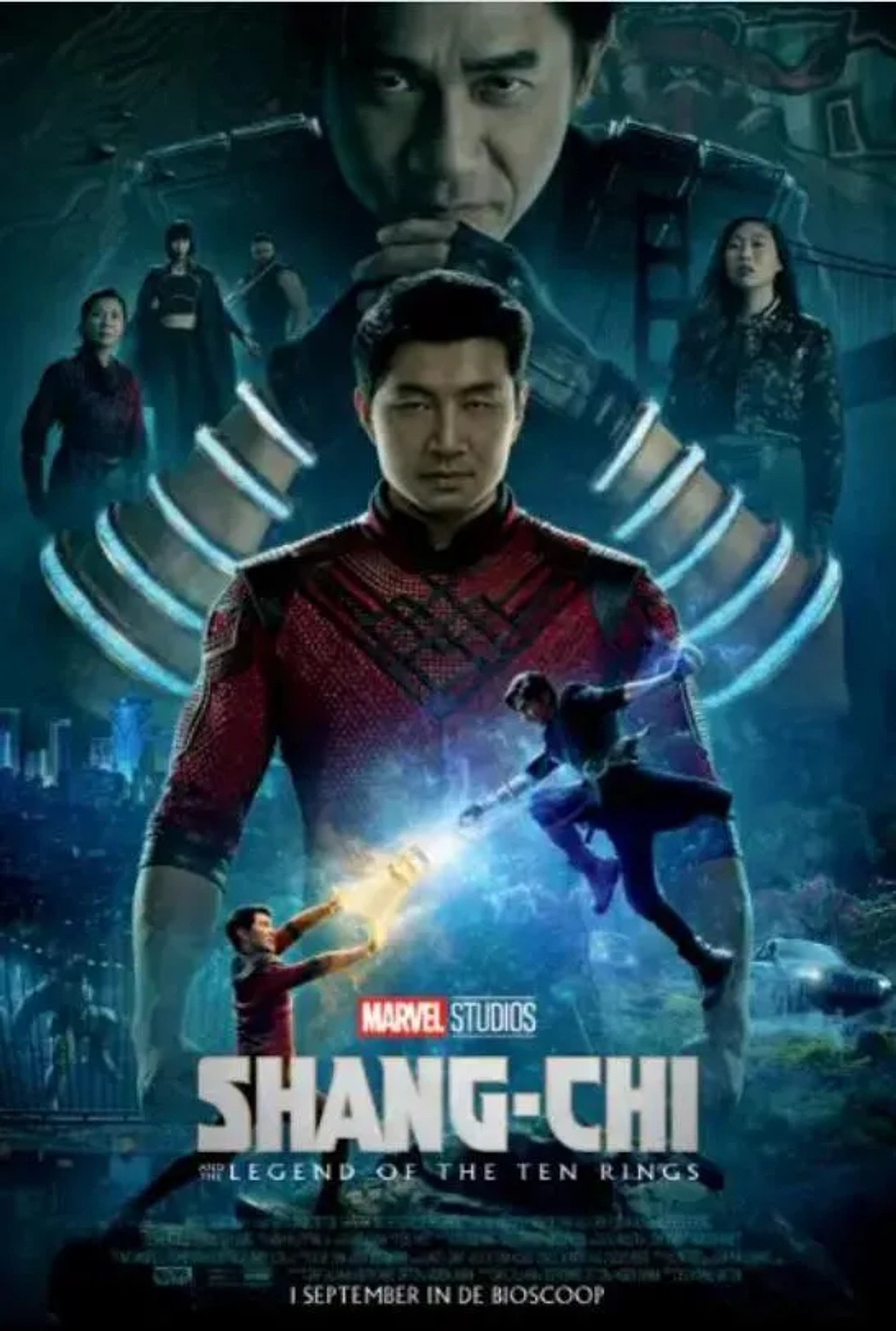 Tim Roth, Michelle Yeoh, Tony Leung Chiu-wai, Benedict Wong, Meng'er Zhang, Simu Liu, Awkwafina, and Florian Munteanu in Shang-Chi and the Legend of the Ten Rings (2021)