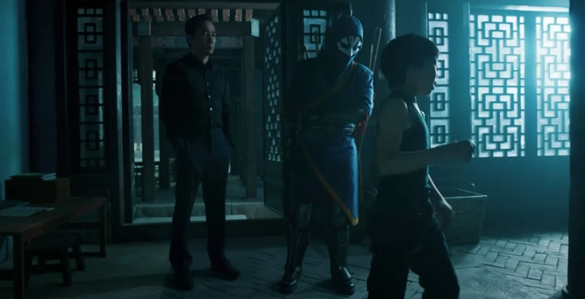 Tony Leung Chiu-wai, Jayden Zhang, and Andy Le in Shang-Chi and the Legend of the Ten Rings (2021)