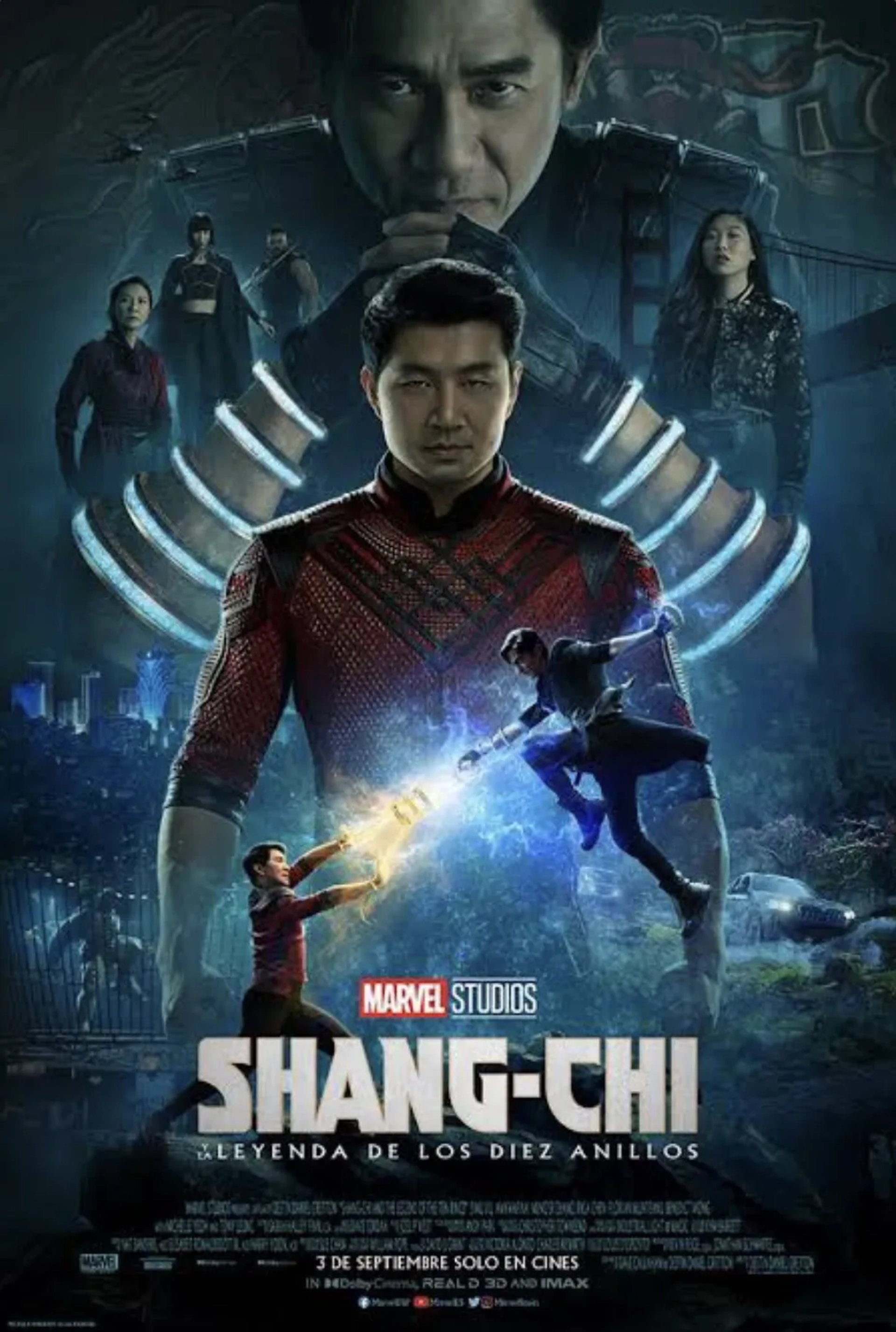 Tim Roth, Michelle Yeoh, Tony Leung Chiu-wai, Benedict Wong, Meng'er Zhang, Simu Liu, Awkwafina, and Florian Munteanu in Shang-Chi and the Legend of the Ten Rings (2021)