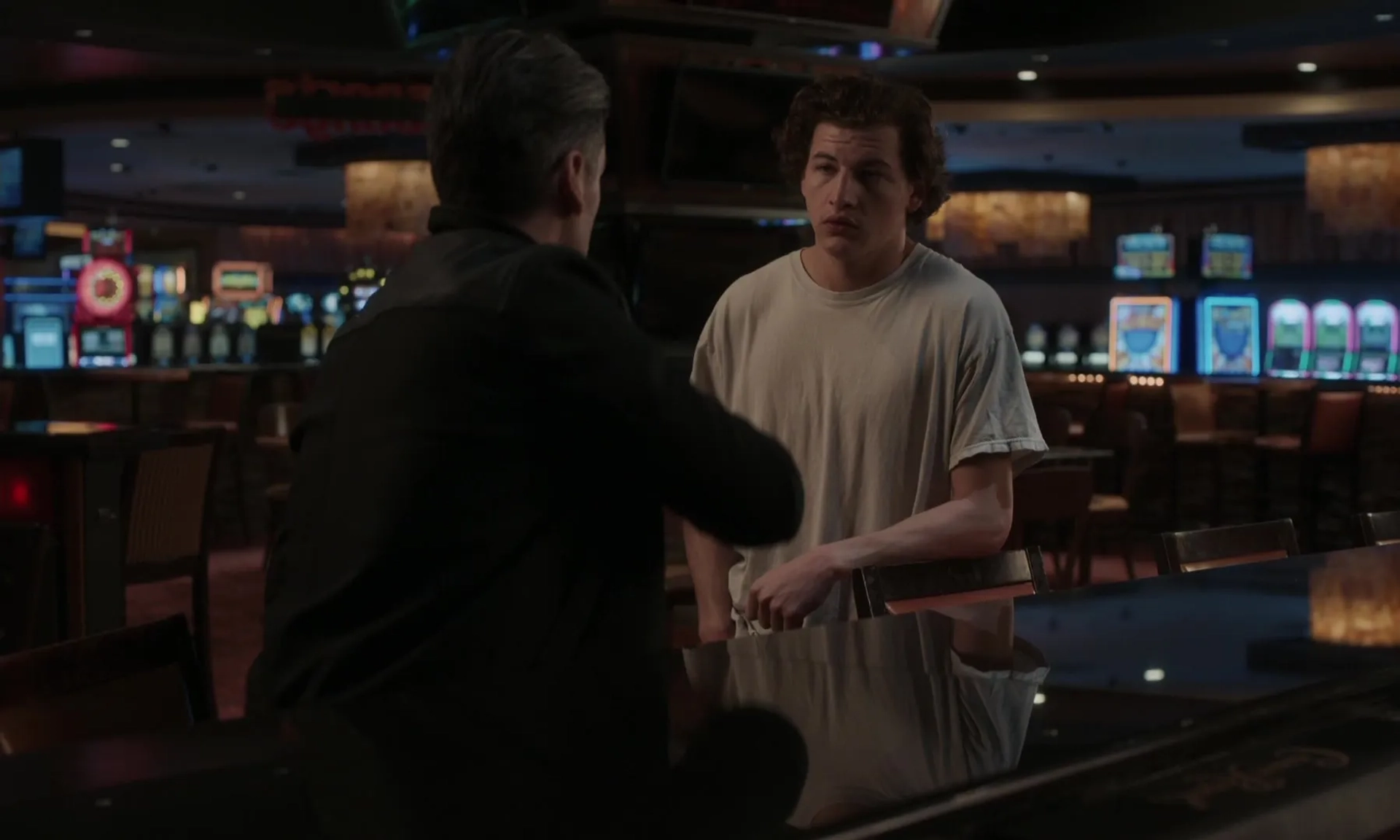 Oscar Isaac and Tye Sheridan in The Card Counter (2021)