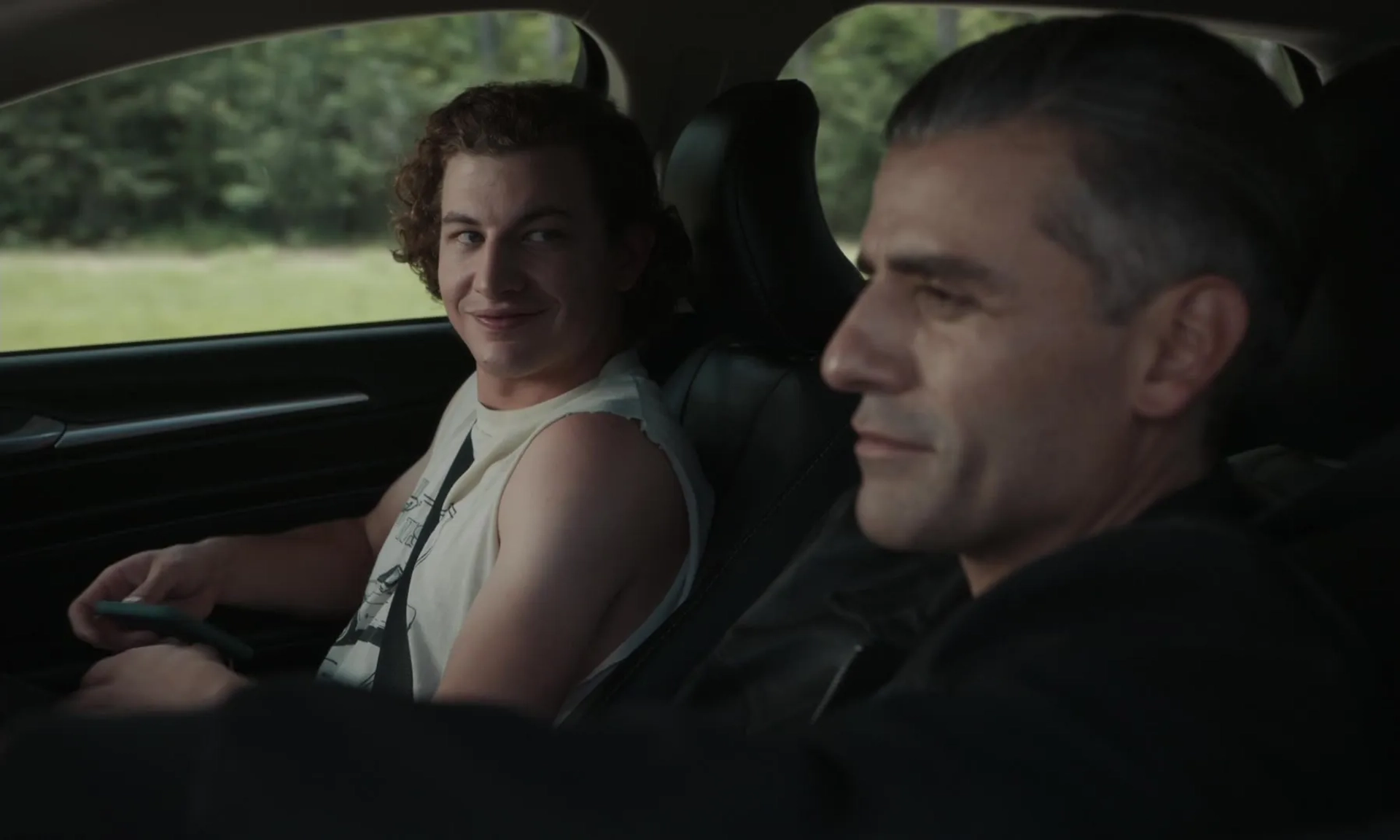 Oscar Isaac and Tye Sheridan in The Card Counter (2021)