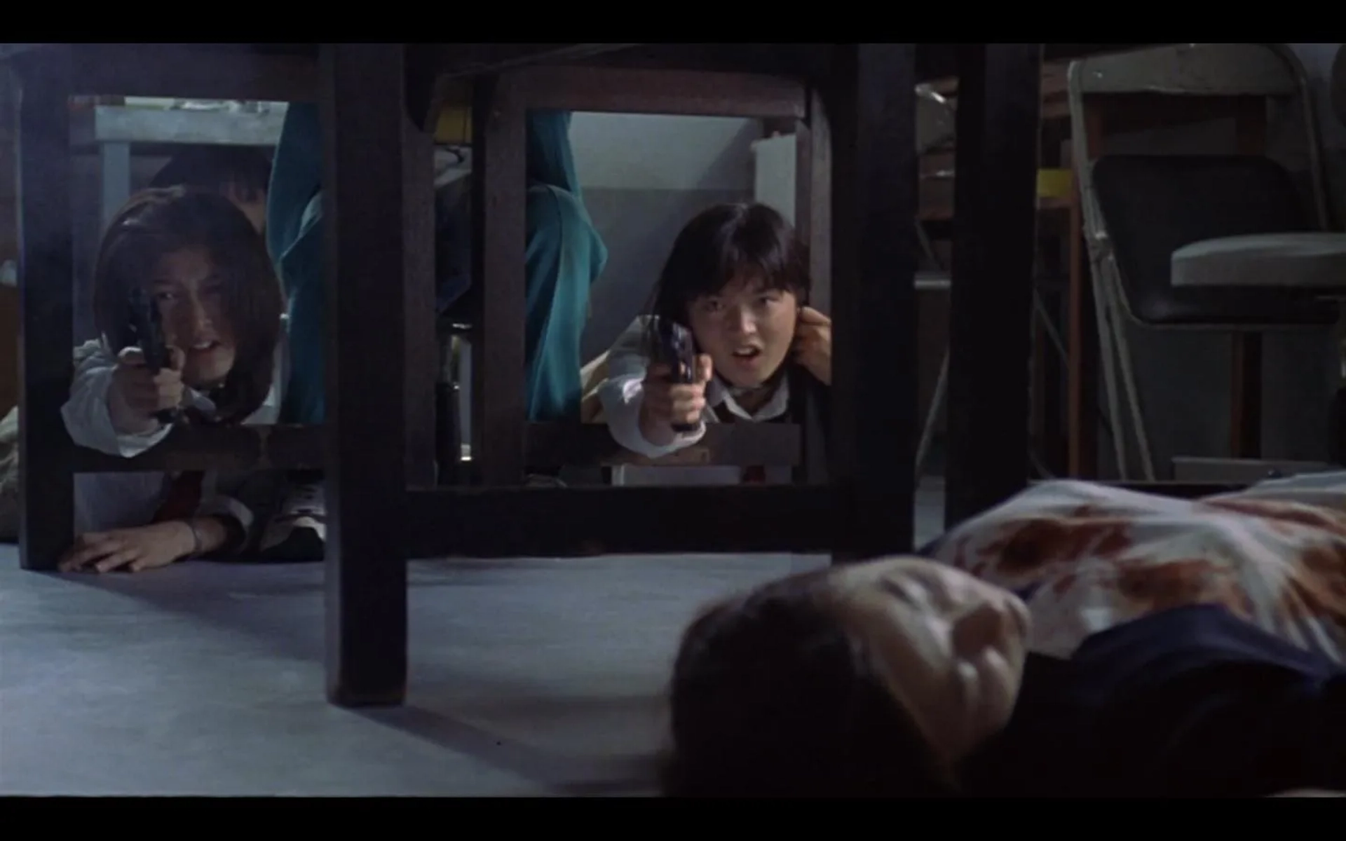 Asami Kanai, Eri Ishikawa, and Satomi Ishii in Battle Royale (2000)