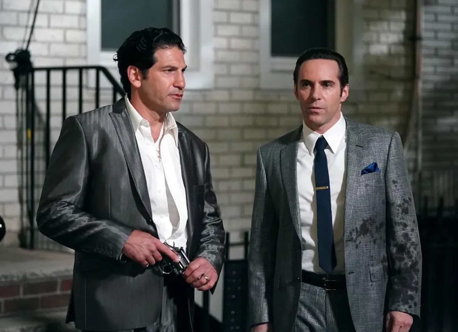 Alessandro Nivola and Jon Bernthal in The Many Saints of Newark (2021)